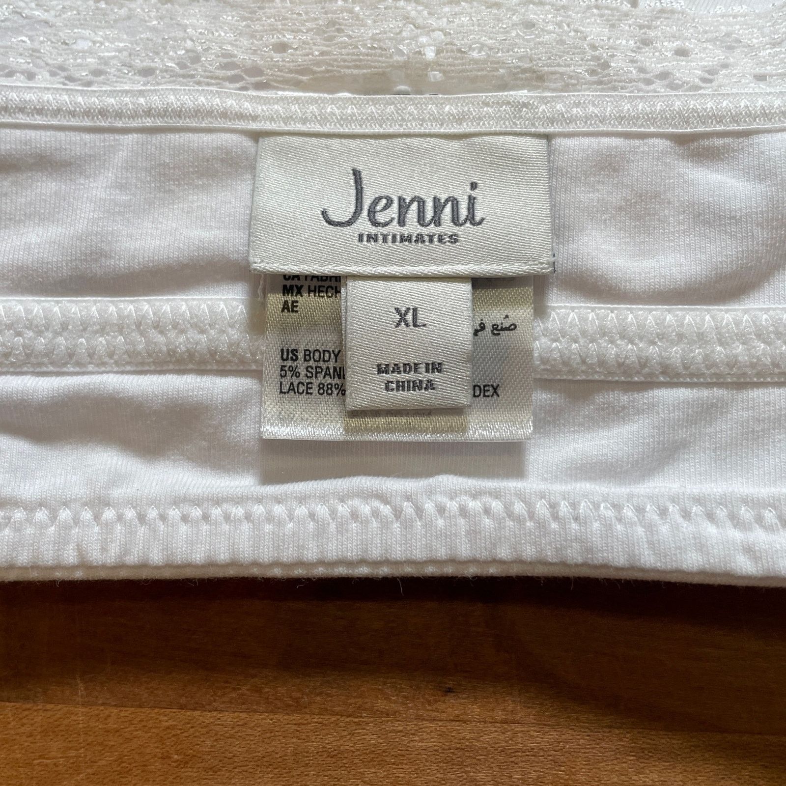 NO ID Jenni on Repeat Wide Lace Bralette, set of 2 white XL Size ONE SIZE - 5 Thumbnail