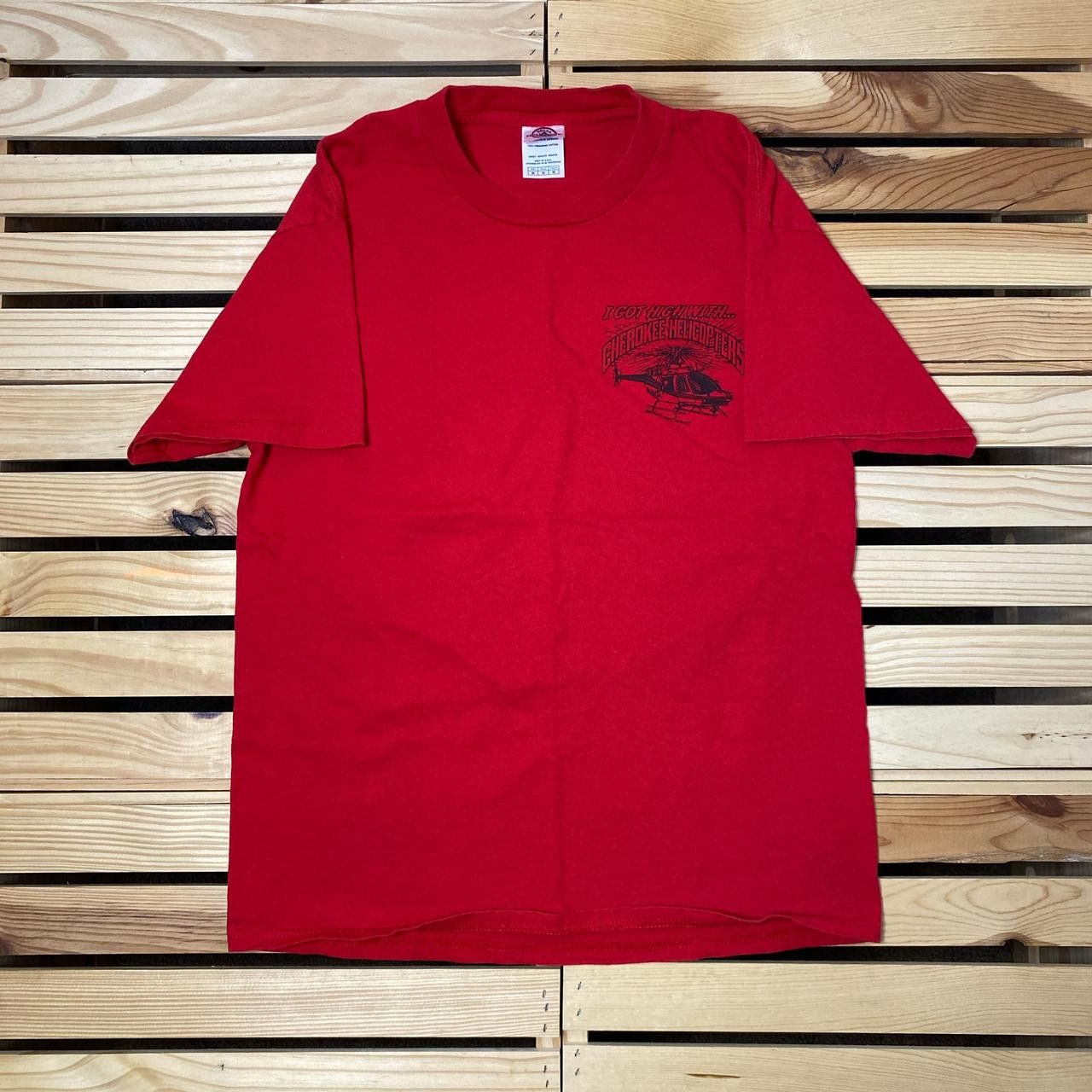 Delta Vintage Cherokee Helicopters Red Aerospace Tee Size Medium Size US M / EU 48-50 / 2 - 2 Thumbnail