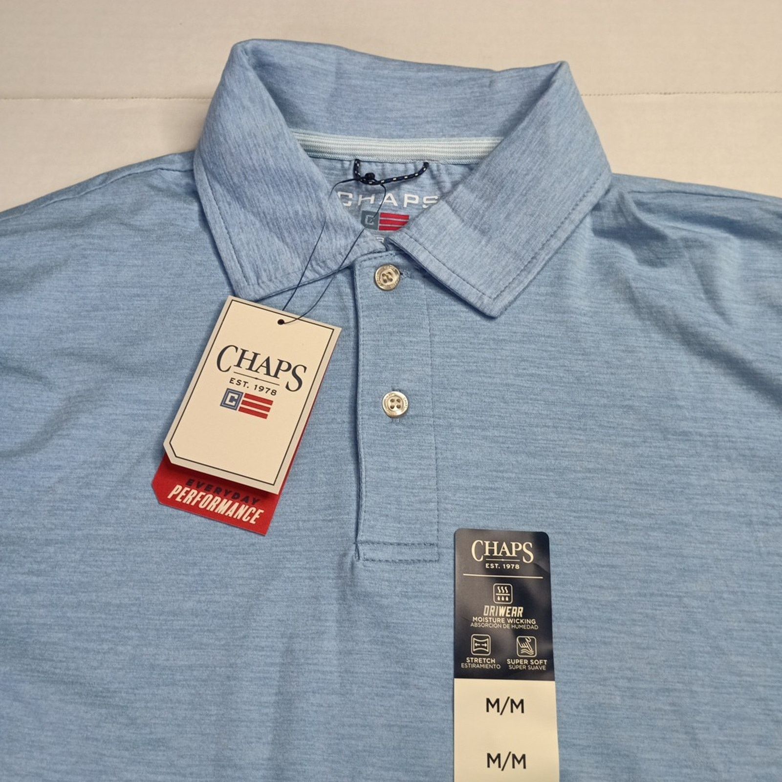 Chaps Chaps Everyday Performance Polo Shirt Men's Size M Blue Size US M / EU 48-50 / 2 - 2 Thumbnail