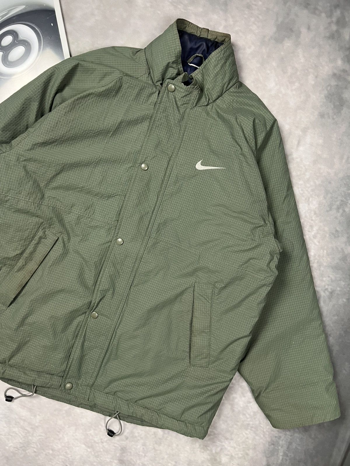 Nike Vintage Nike 00s Ripstop Puffer Jacket Green Mini Swoosh XL Size US XL / EU 56 / 4 - 1 Thumbnail