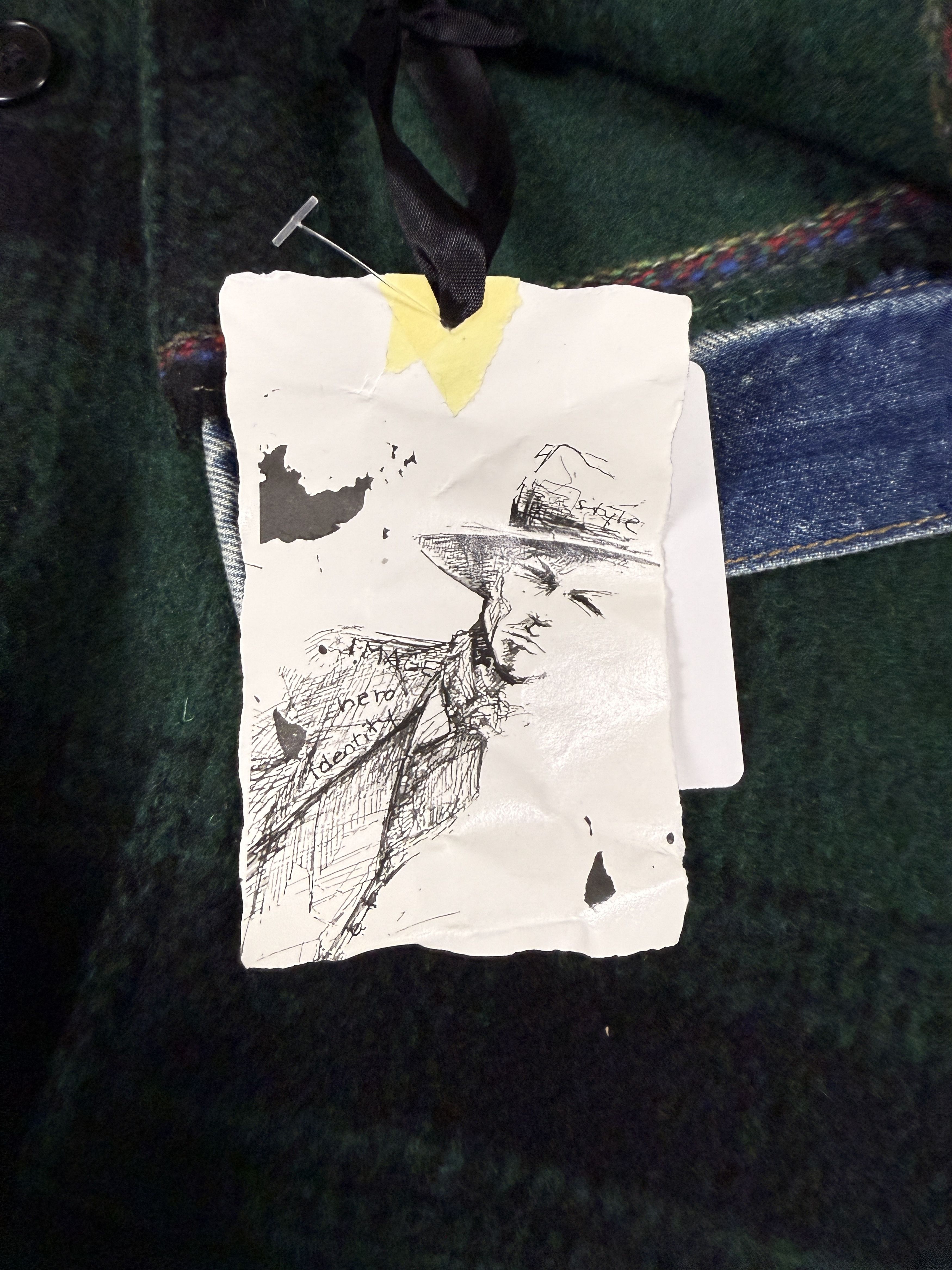 Greg Lauren $1200 Greg Lauren Green Plaid Shawl Collar Boxy Jacket Size US XL / EU 56 / 4 - 10 Thumbnail