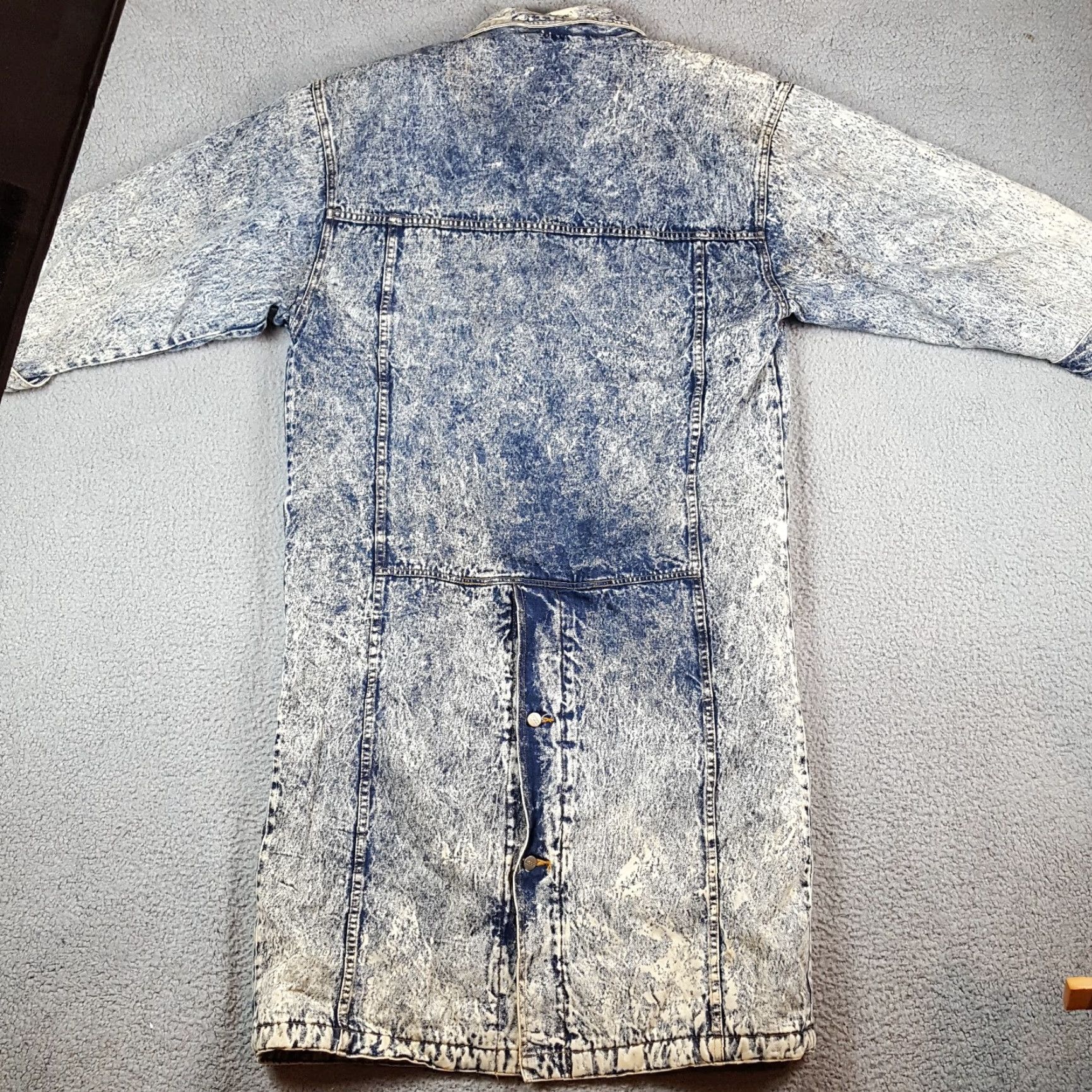 Vintage VINTAGE 80s Acid Wash Sherpa Lined Size M Western Duster Chore Coat Jacket Nike? Wait. Size US M / EU 48-50 / 2 - 7 Thumbnail