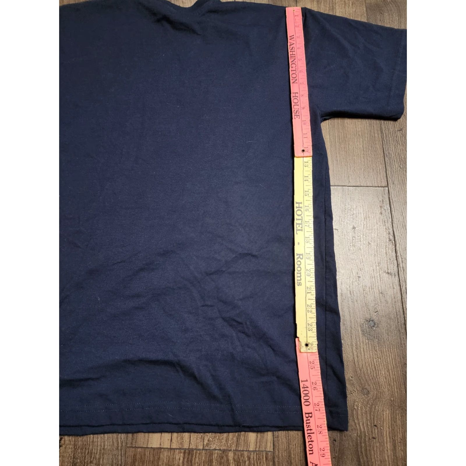 Vintage VINTAGE Engineering Shirt T-Shirt Blue Embroidered Hieroglyphics Short Sleeve XL Men Size US XL / EU 56 / 4 - 2 Thumbnail