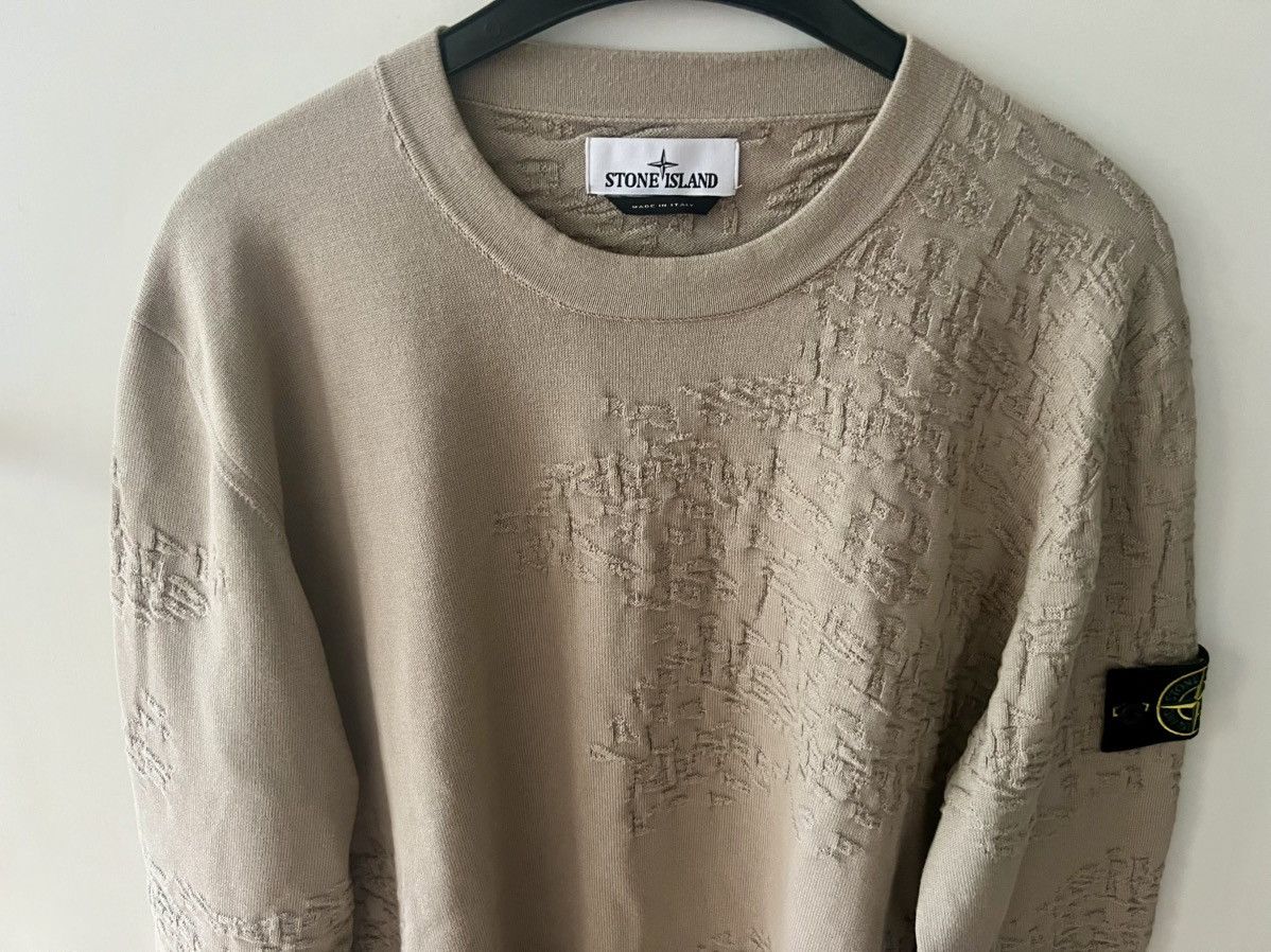 Stone Island Stone Island Beige Textured Knit Cotton Sweater Men Sz- XL Size US XL / EU 56 / 4 - 3 Thumbnail