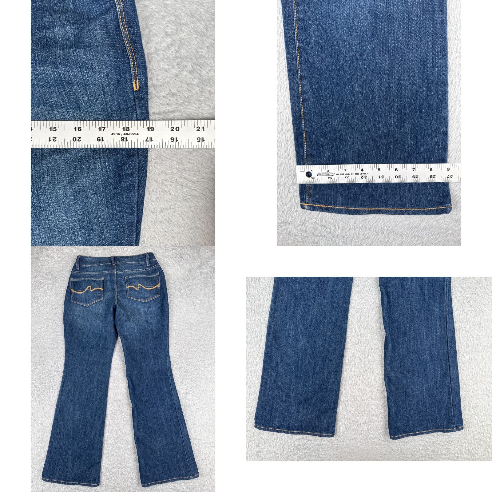 Faded Glory Faded Glory Jeans Women 8 Blue Denim Bootcut Mid Rise Cotton Stretch 28x30 Pants Size 30" / US 8 / IT 44 - 9 Thumbnail