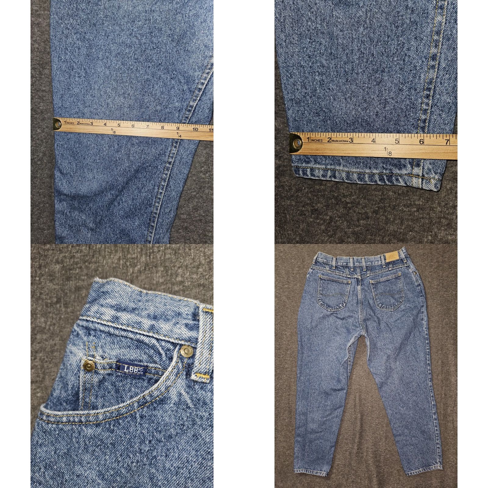 Lee VINTAGE Lee Jeans Womens 20W High Waist Tapered Leg Made USA 90s Denim Pants Size 42" / US 20 - 8 Thumbnail