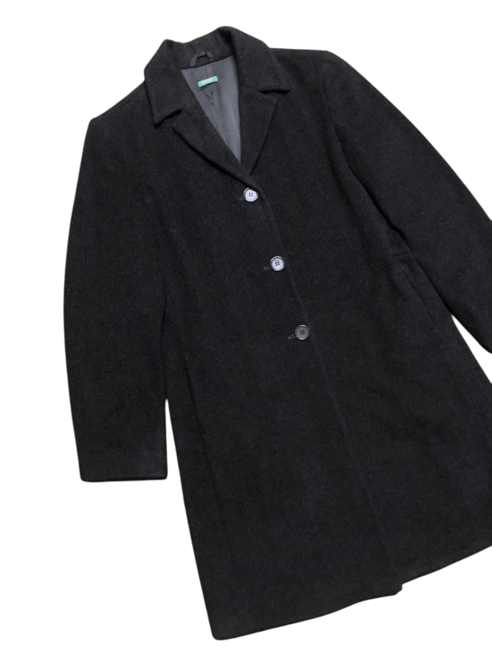 United Colors Of Benetton United Colors Of Benetton Wool Trenchcoat Black Size M / US 6-8 / IT 42-44 - 5 Thumbnail