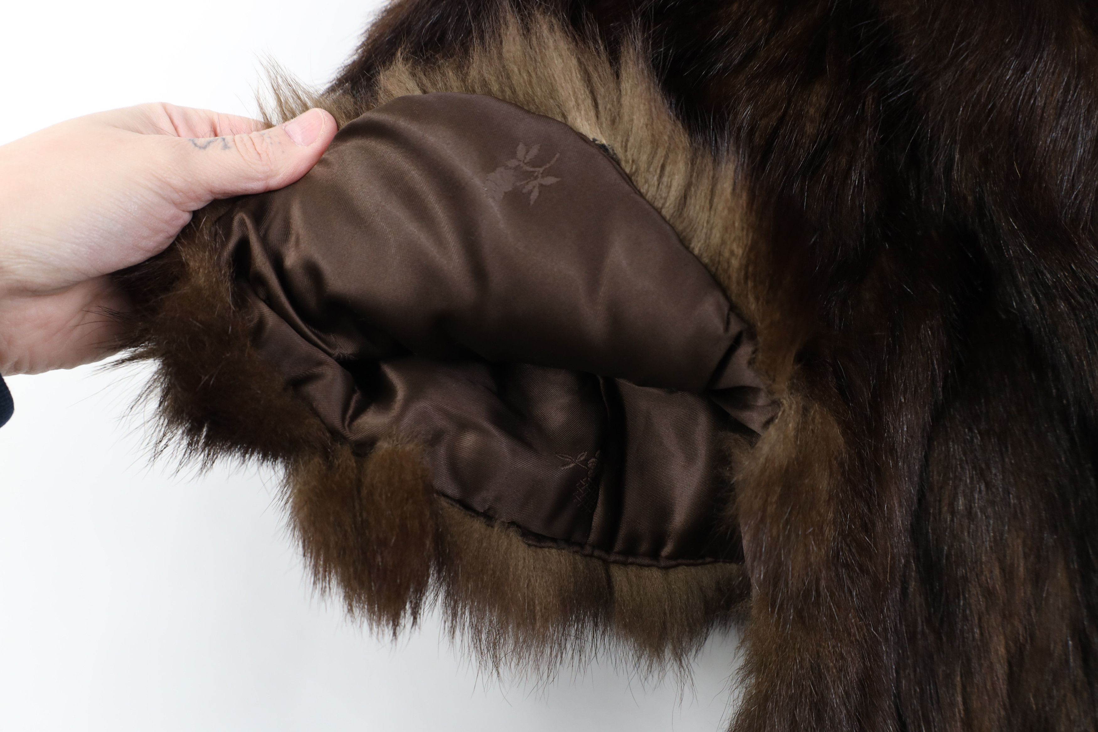 Vintage Vintage 50s 60s Fur Shoulder Cape Poncho Jacket Brown USA Size ONE SIZE - 4 Thumbnail