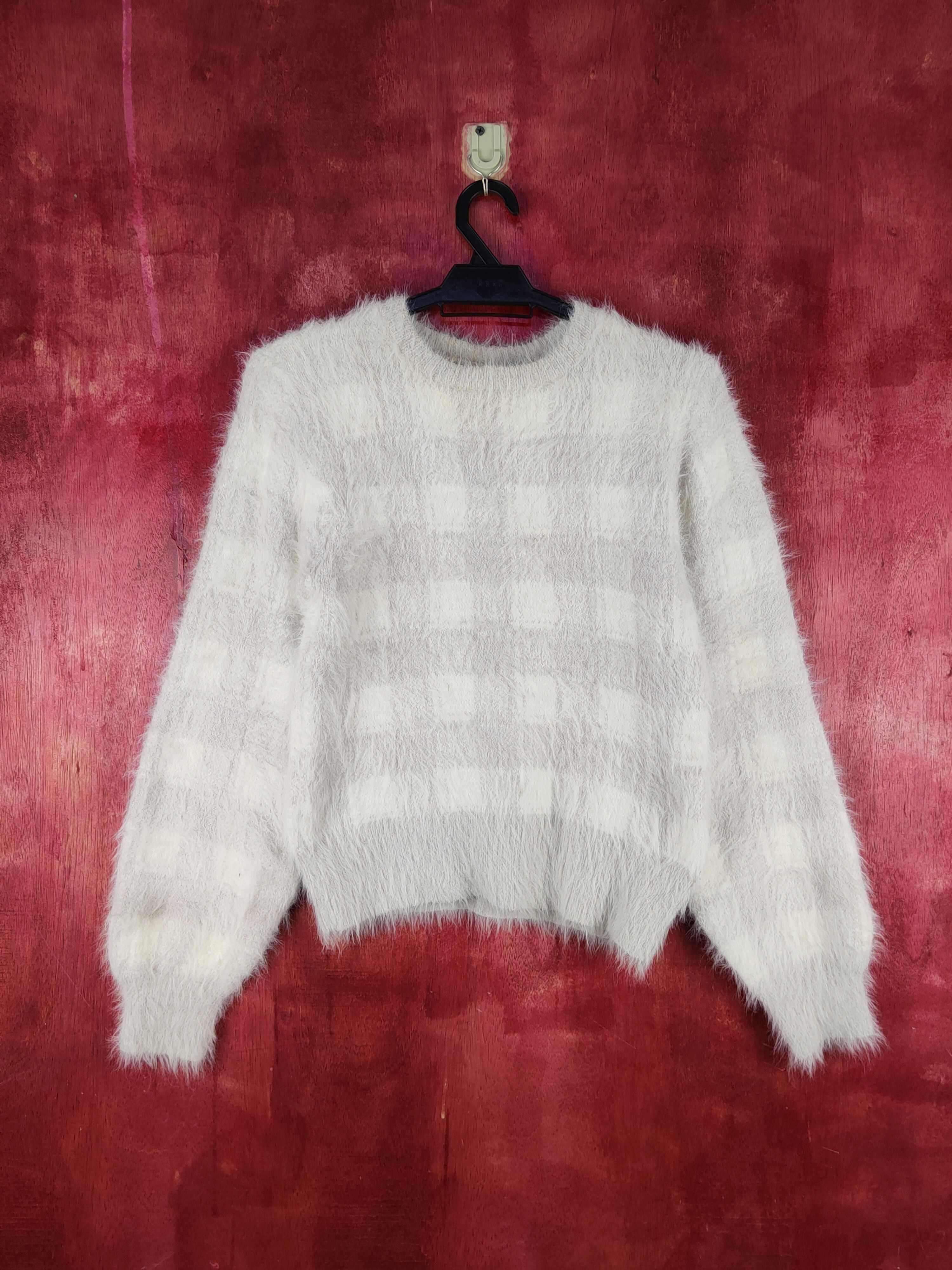 image of Homespun Knitwear x Vintage Archives Light Purple Shag Shaggy Fur Mohair Knitwear S1997, Women's (S