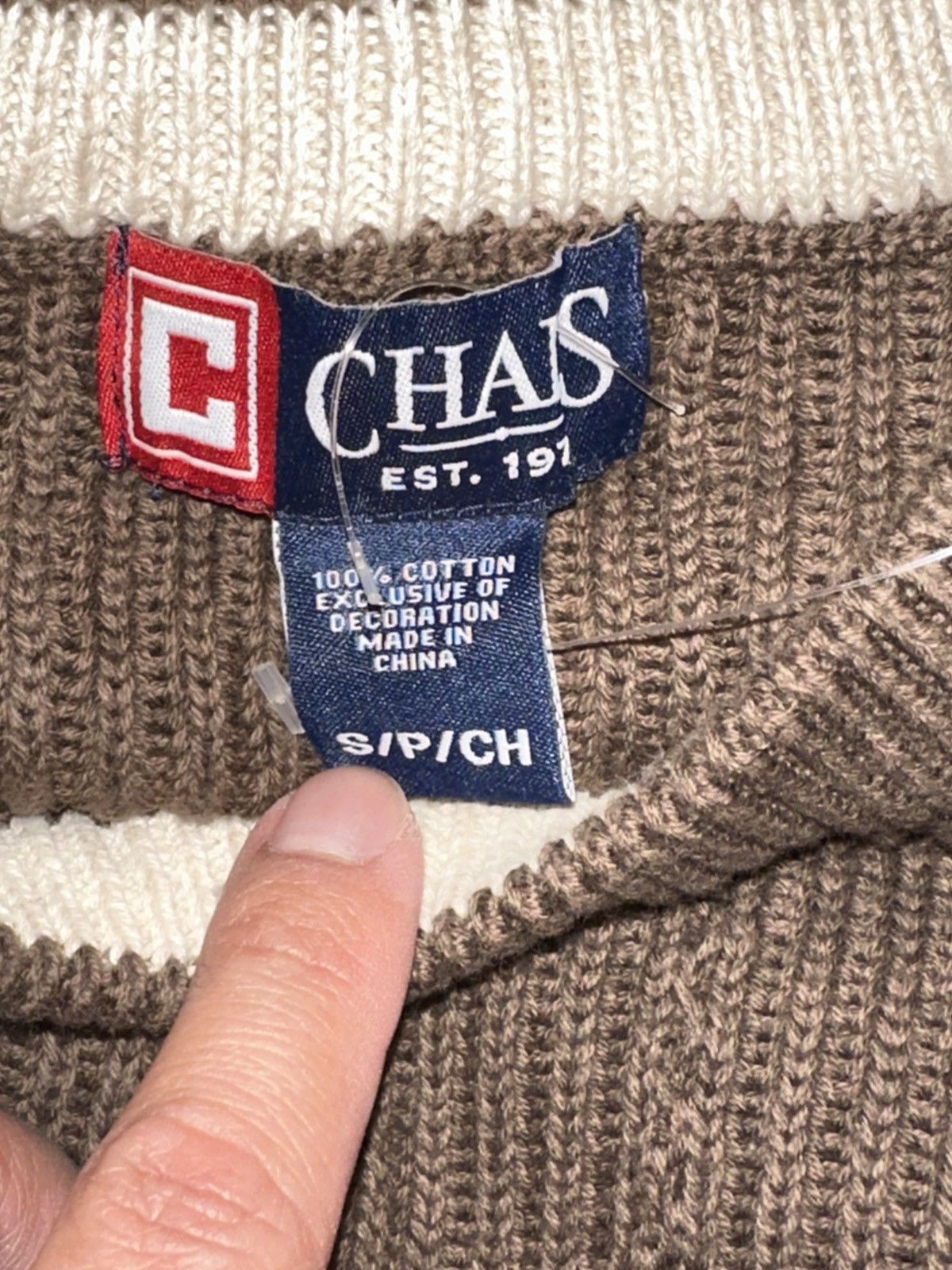 Chaps Ralph Lauren Retro CHAPS Ralph Lauren Cable Knit Crewneck Sweater Size US S / EU 44-46 / 1 - 5 Thumbnail