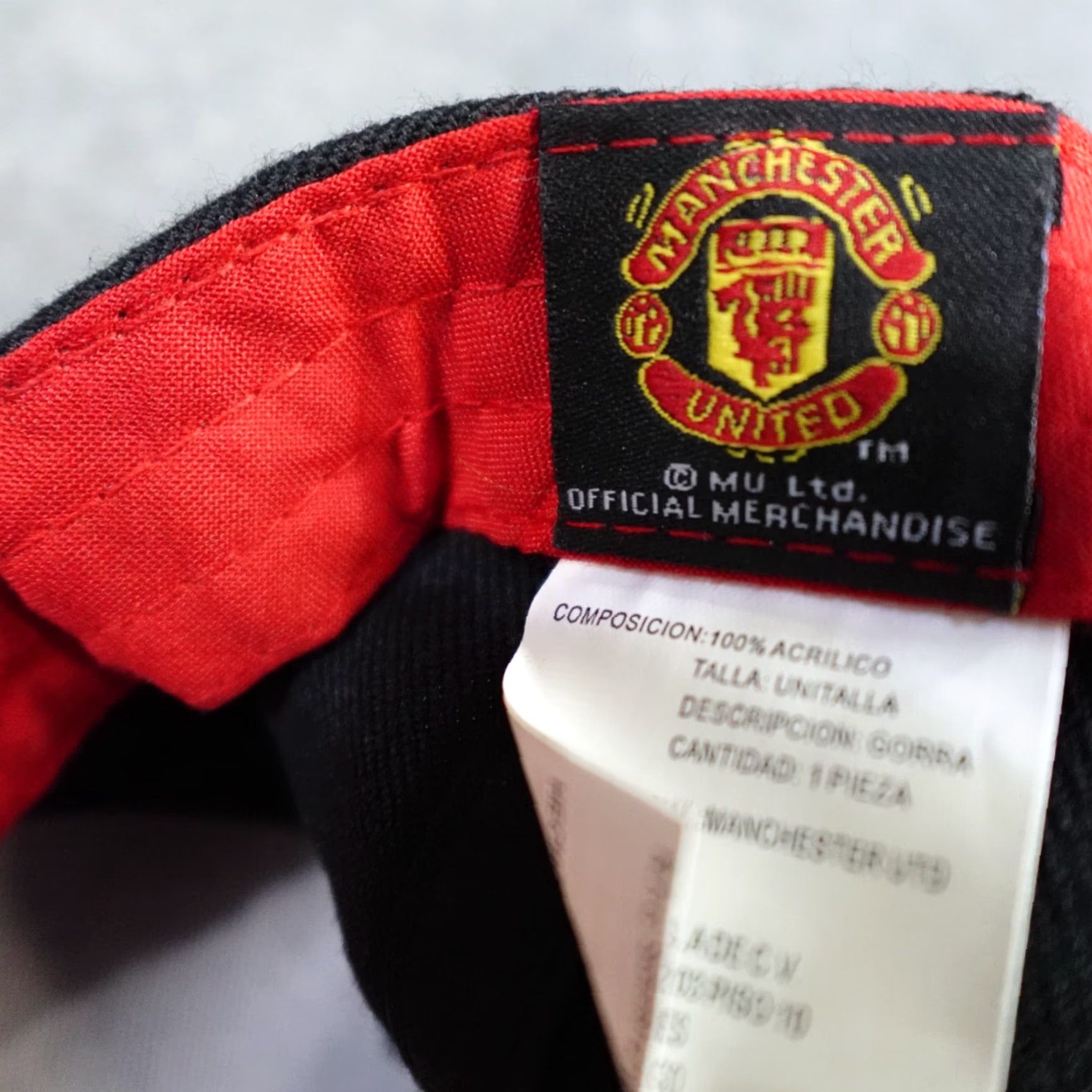 Vintage Manchester United Hat Black Strapback Embroidered Official Adjustable Men Cotton Baseball Cap Size ONE SIZE - 6 Thumbnail