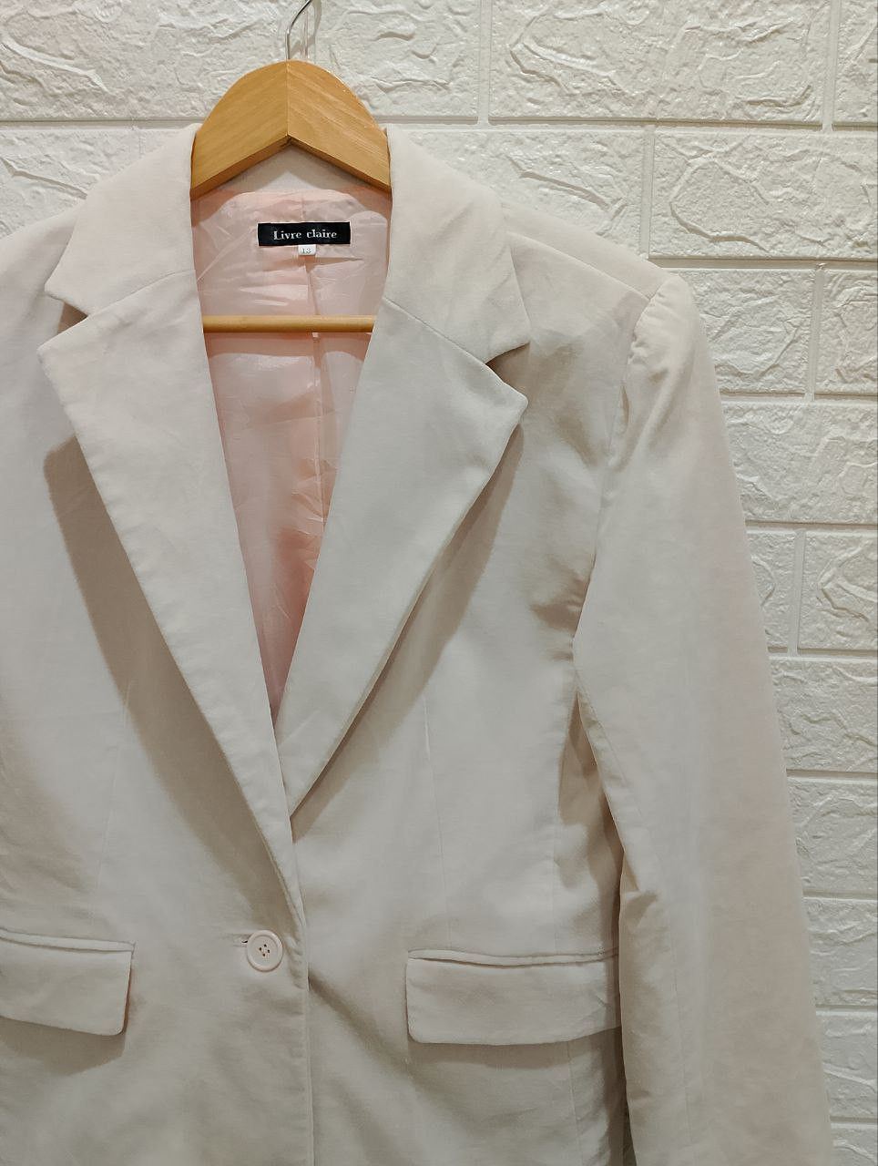 Japanese Brand LIVRE CLAIRE Single Button Suit Coat Blazer Size M / US 6-8 / IT 42-44 - 4 Thumbnail