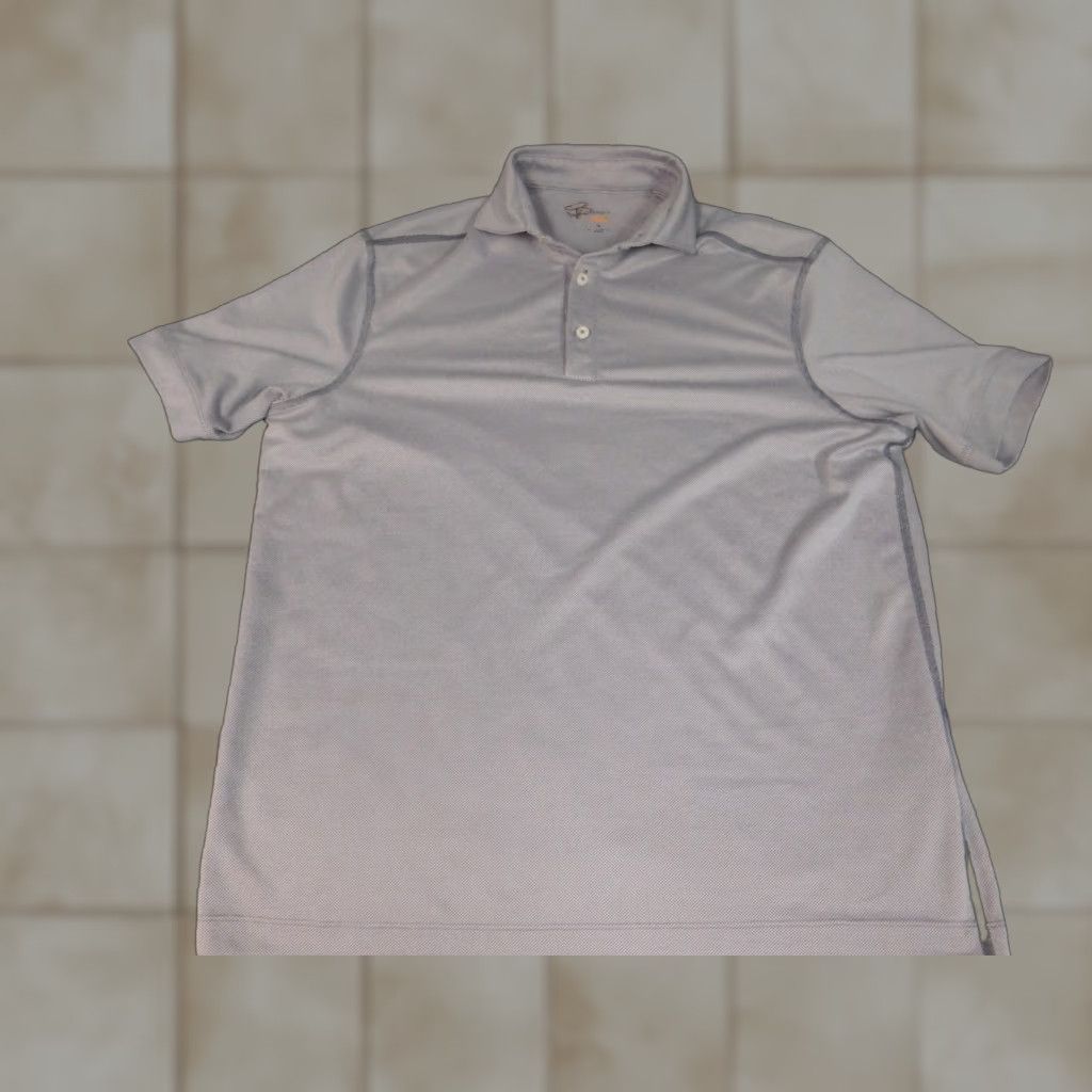 Cremieux Cremieux Polo Shirt M Gray Regular Men Short Sleeve Button-Down Collar 100% Cotton Solid Size US M / EU 48-50 / 2 - 1 Thumbnail