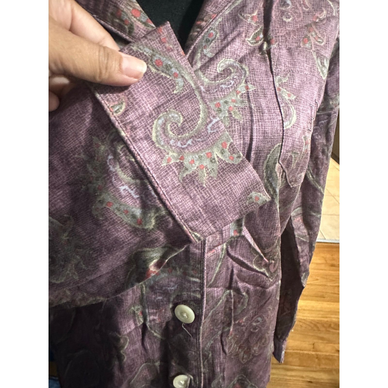 Lauren Ralph Lauren Lauren Ralph Lauren Long Sleeve Notch Collar Pajama Set Size ONE SIZE - 4 Thumbnail