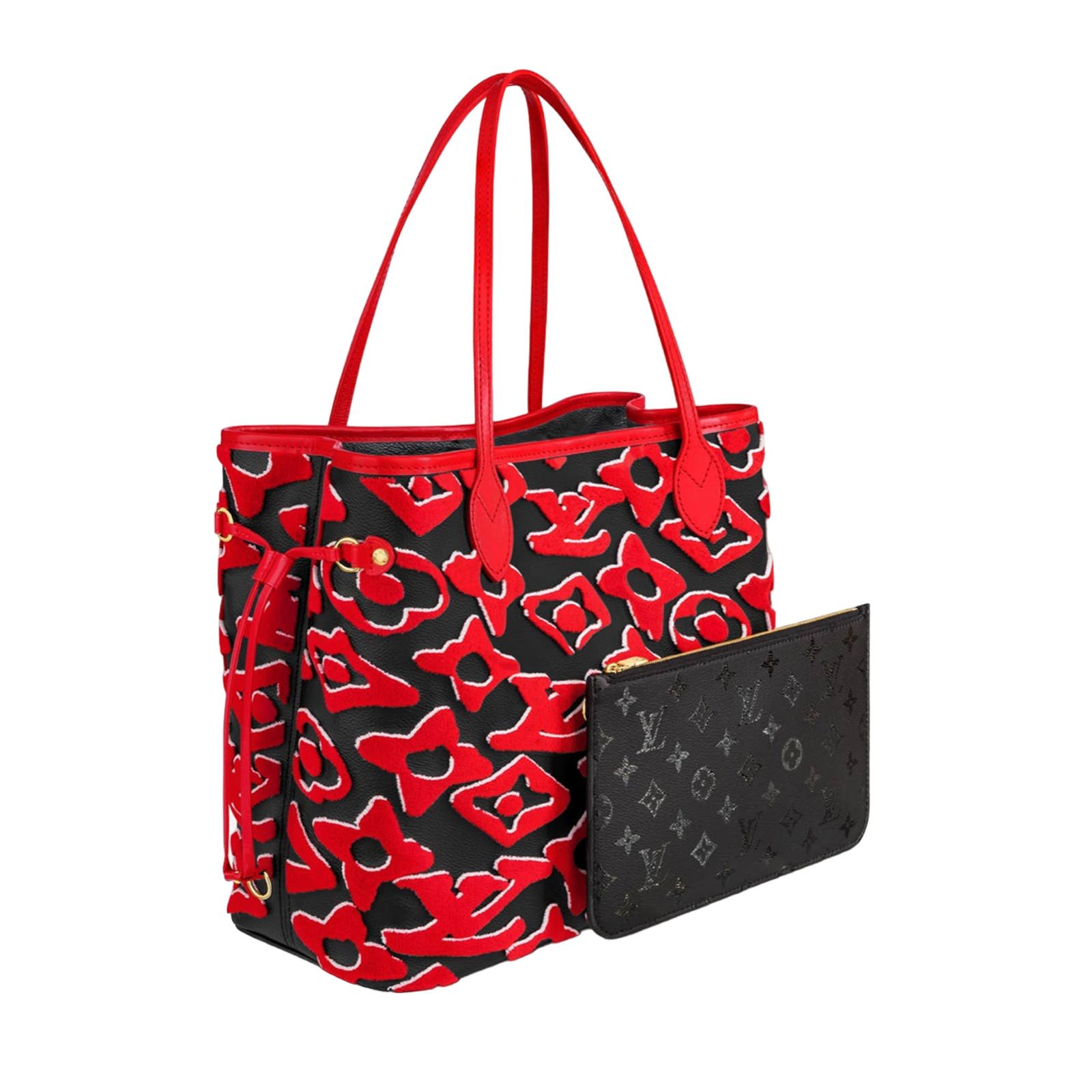 Louis Vuitton Louis Vuitton Fischer Black Red Handle Shoulder Bag Size ONE SIZE - 1 Thumbnail