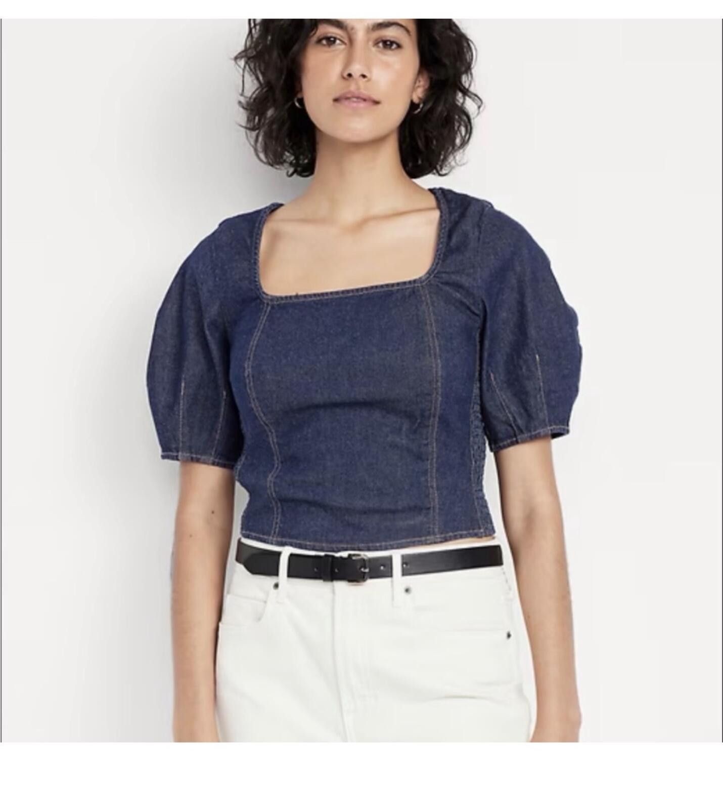 Old Navy Old navy denim crop top Size S / US 4 / IT 40 - 3 Thumbnail