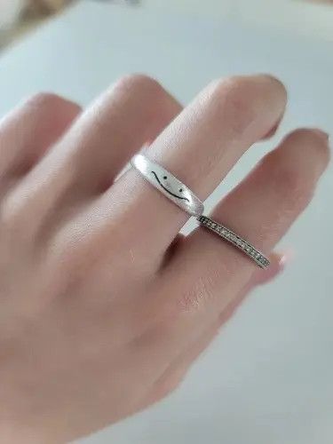 VIBE Smile Picture Adjustable Ring Size ONE SIZE - 4 Thumbnail