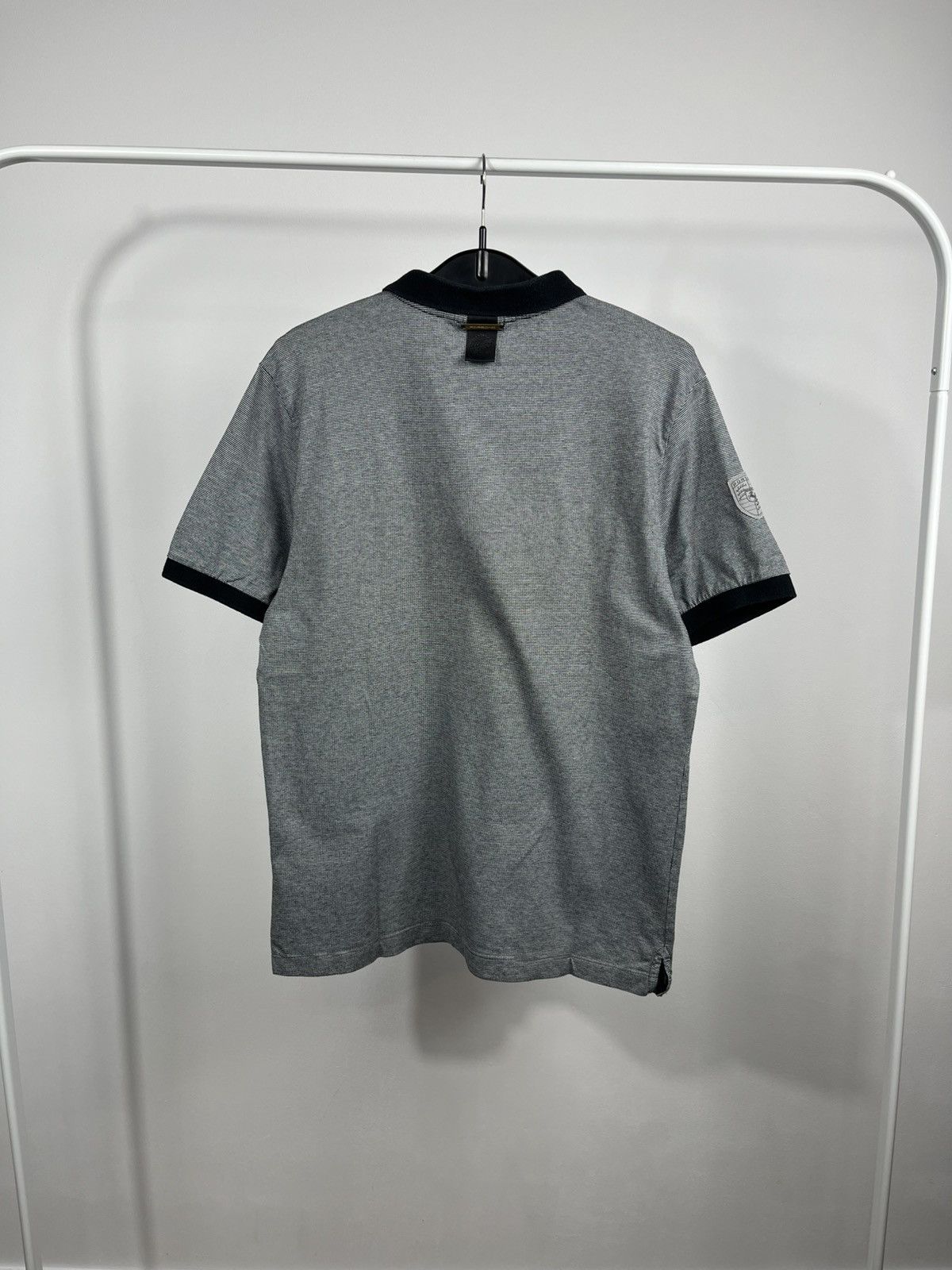 Porsche Design Porsche Grey Polo Shirt Contrast Collar Logo EU M US S Size US M / EU 48-50 / 2 - 11 Thumbnail