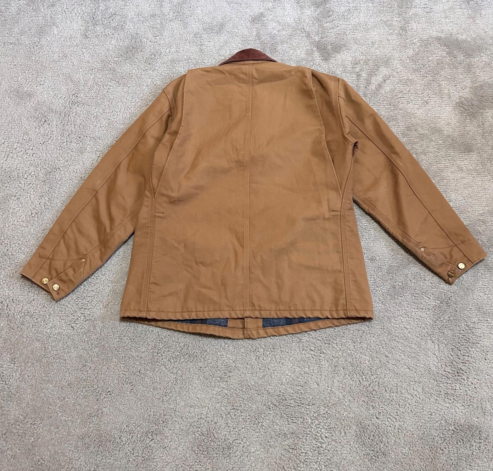 Carhartt Carhartt C01 BRN Blanket Lined Chore Workwear Jacket Sz L Size US L / EU 52-54 / 3 - 8 Thumbnail