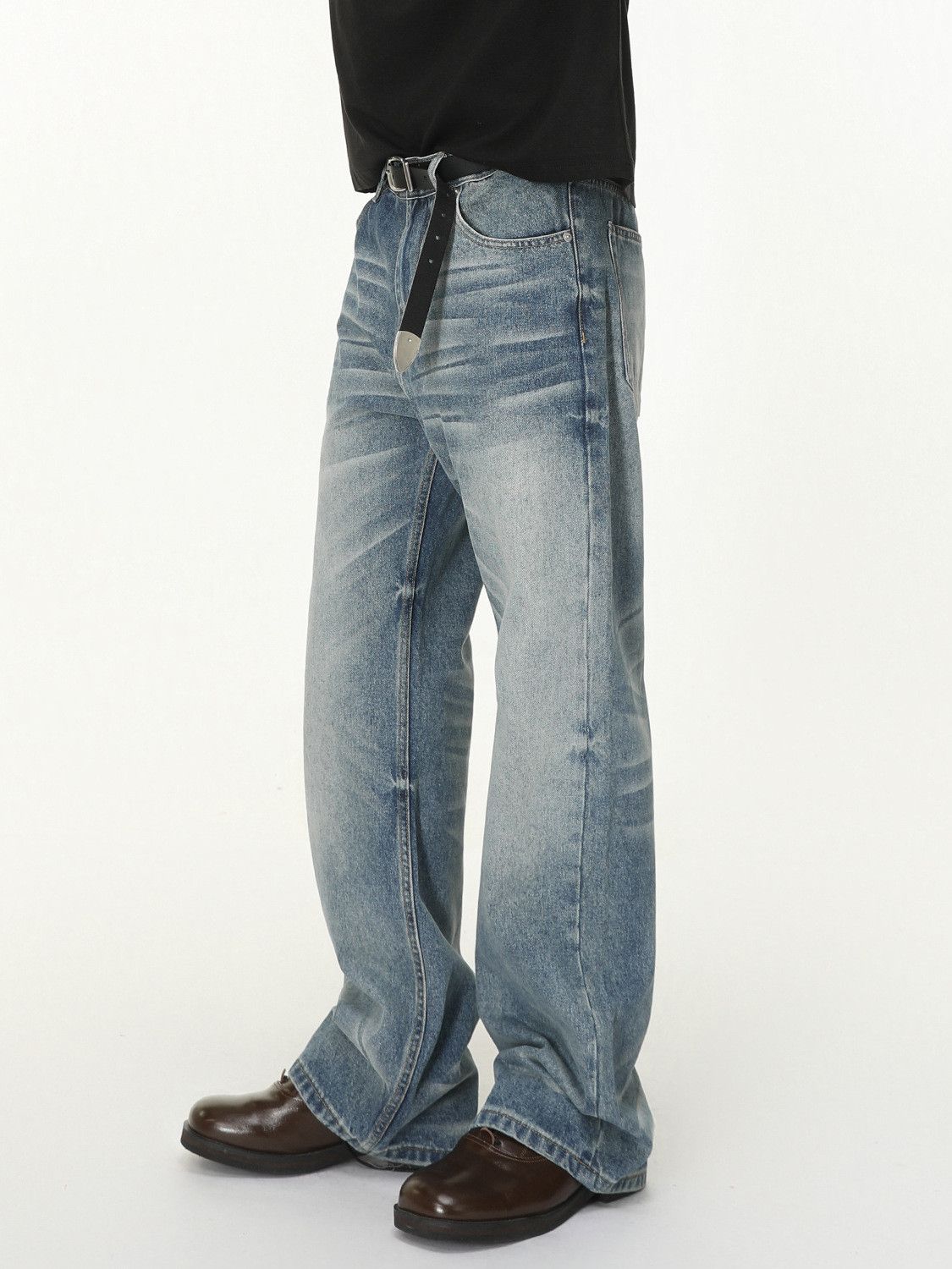 Jean Men's American Vibe Washed Loose-Fit Straight-Leg Jeans Size US 32 / EU 48 - 4 Thumbnail