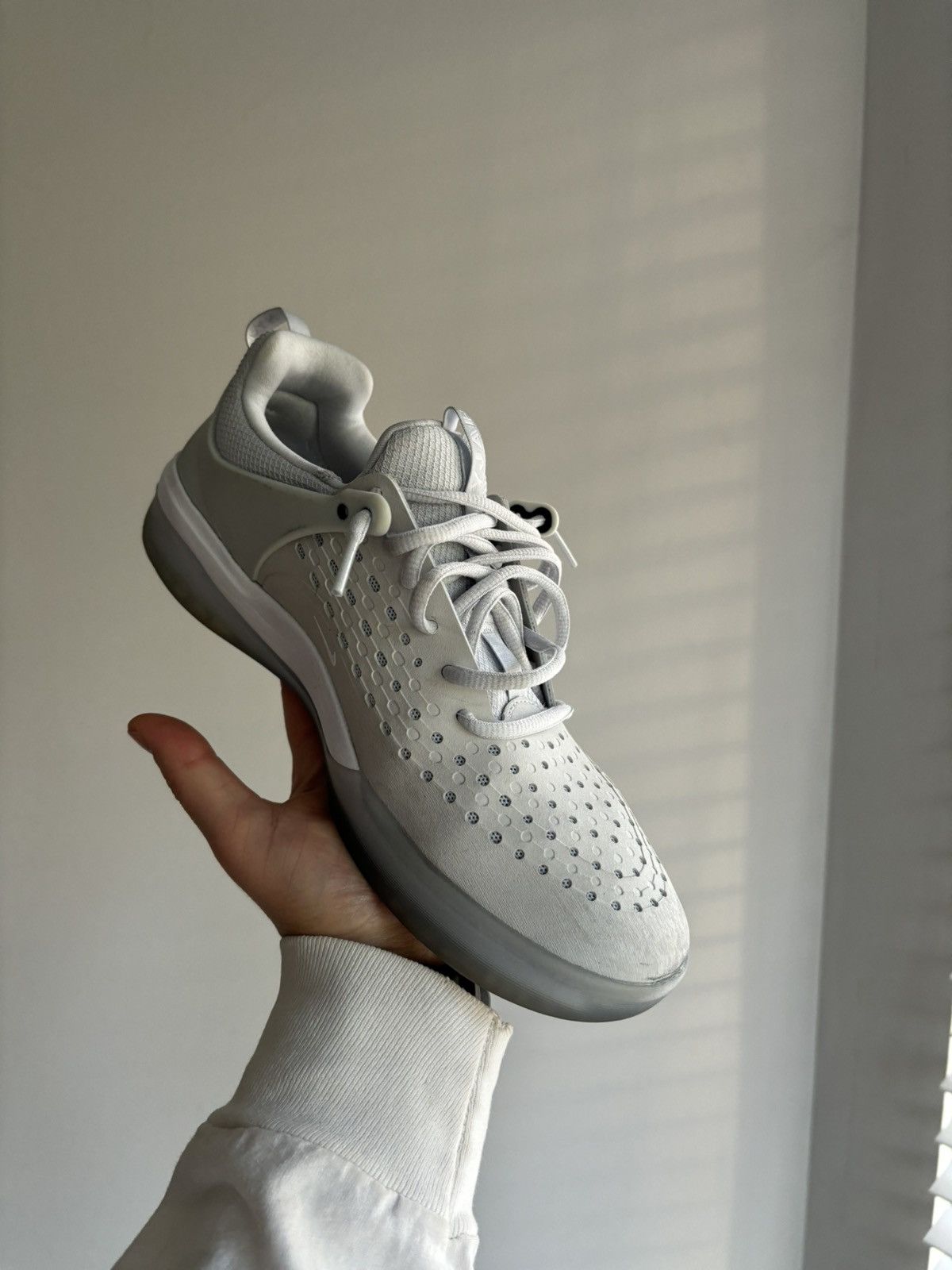 Nike SB Zoom Nyjah Free 3 Pure Platinum White Skate Shoes