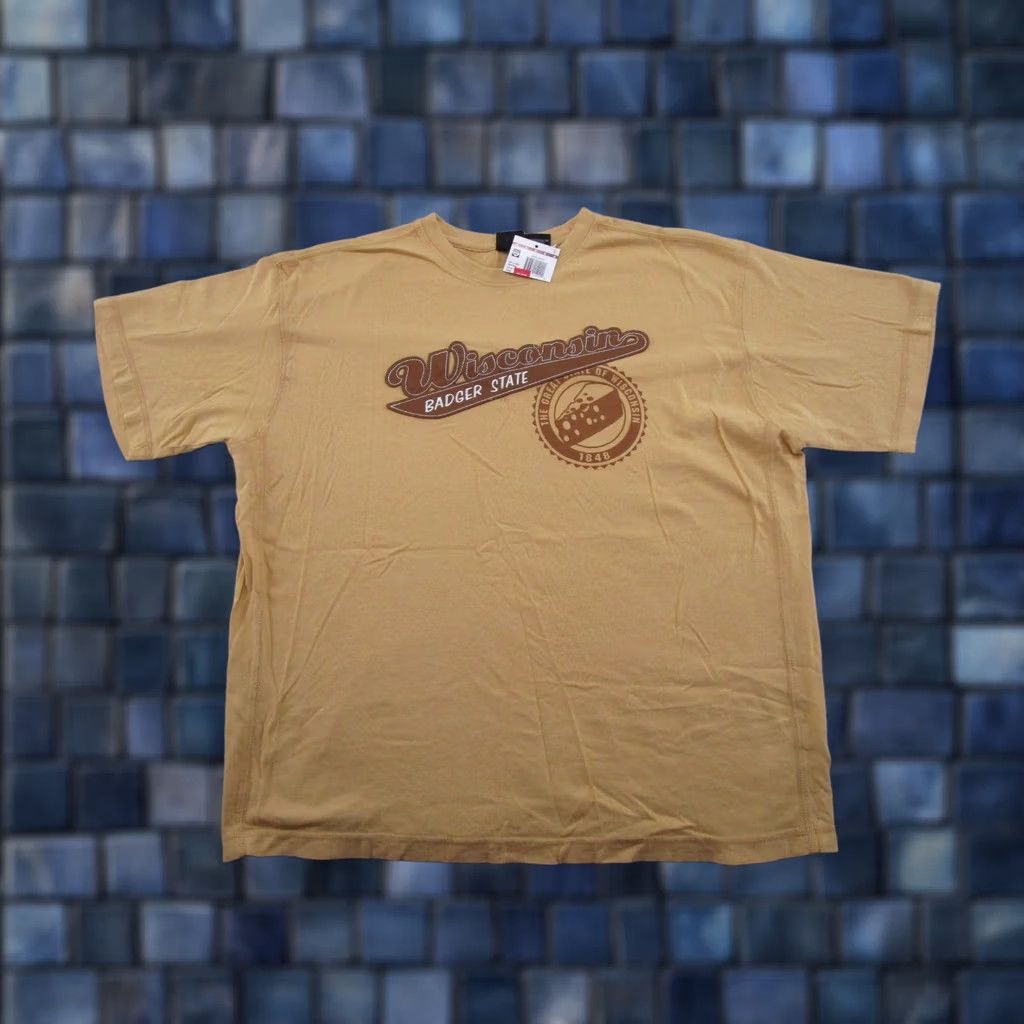 Vintage State of Mine Wisconsin Cheese State Embroidered T-Shirt XL Men Yellow Size US XL / EU 56 / 4 - 1 Thumbnail