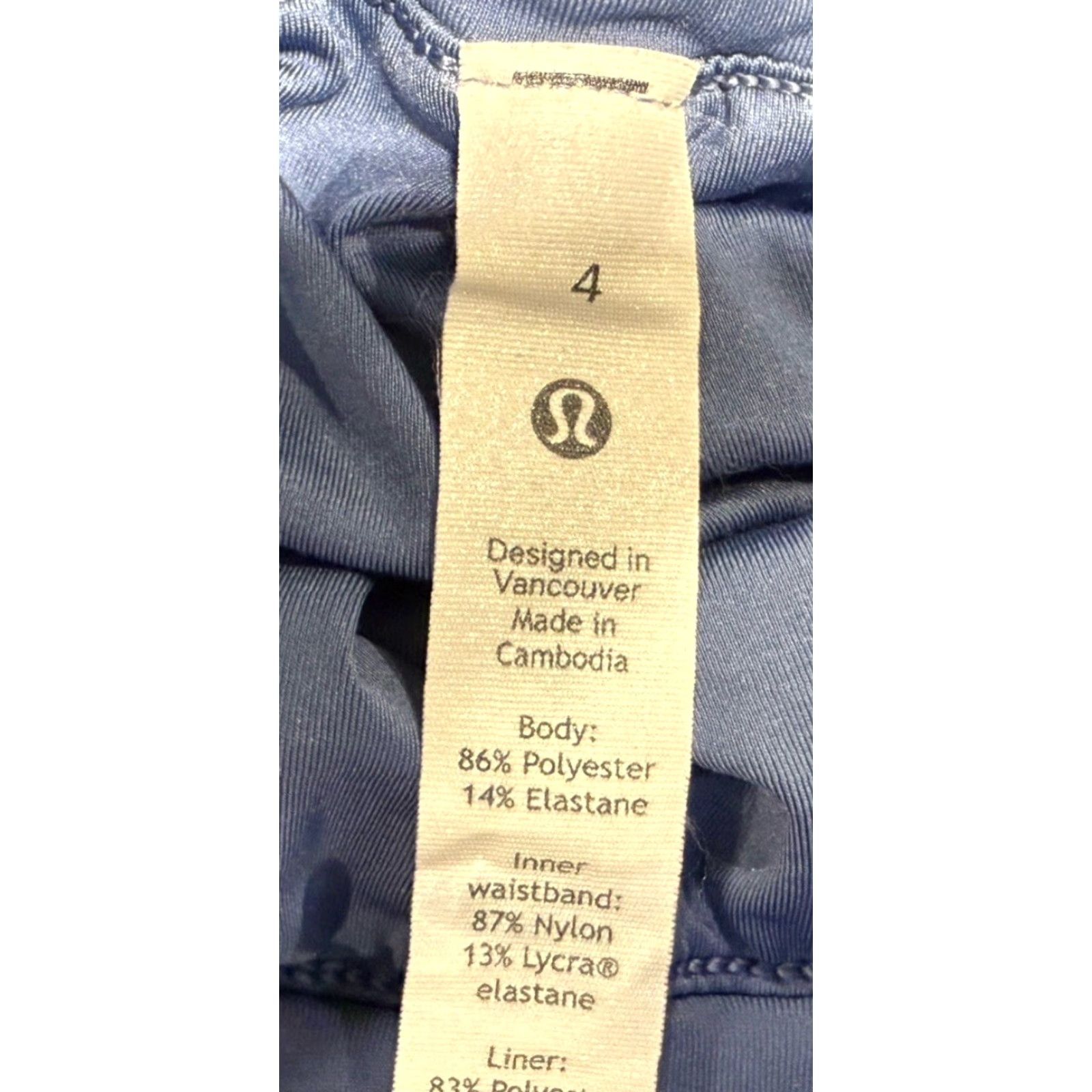 Lululemon Lululemon Shorts Womens 4 Blue Logo Mid Rise Lined Track That MR Athleisure Size 27" / US 4 / IT 40 - 3 Thumbnail