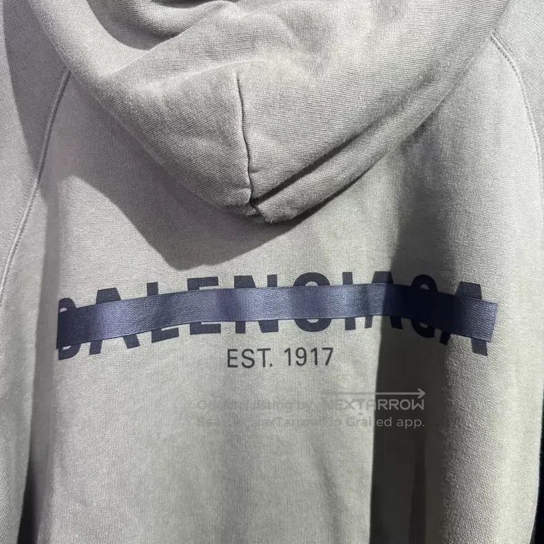 Balenciaga Balenciaga Olive Green Hooded Sweatshirt with Blocking Lin Size US L / EU 52-54 / 3 - 3 Thumbnail