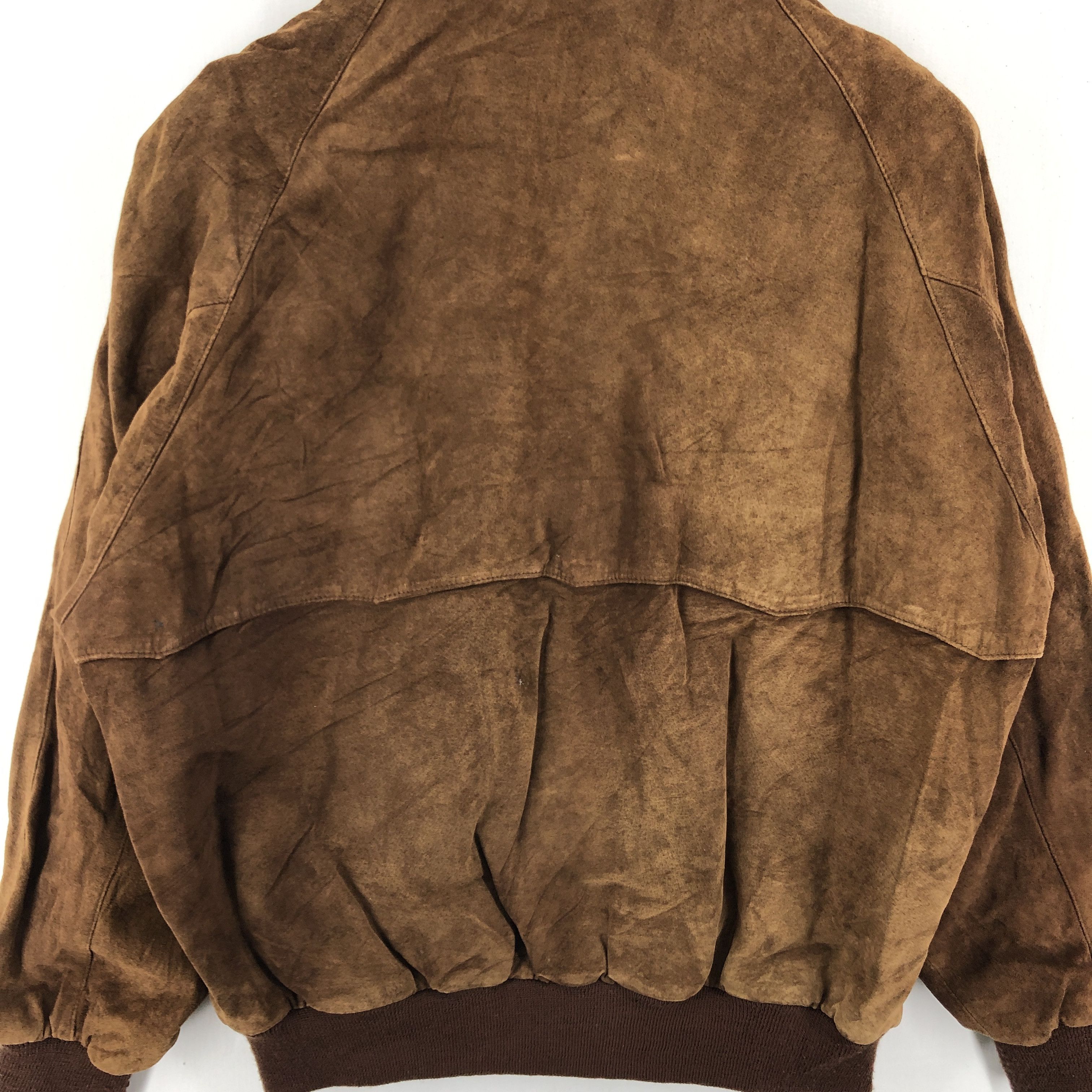 Beverly Hills Polo Club BHPC Faded Brown Suede Leather Jacket #2022-69 Size US L / EU 52-54 / 3 - 9 Thumbnail