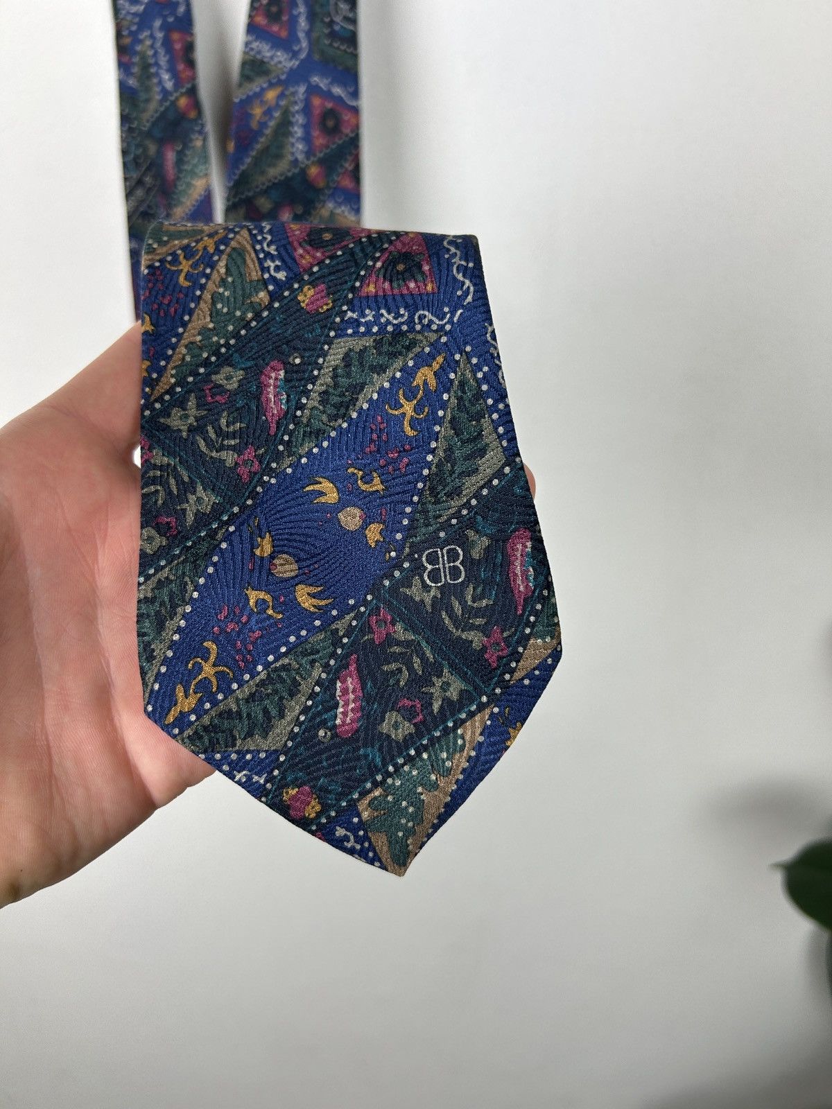 Balenciaga BALENCIAGA SILK Tie,Necktie Beautiful Design Size ONE SIZE - 2 Thumbnail