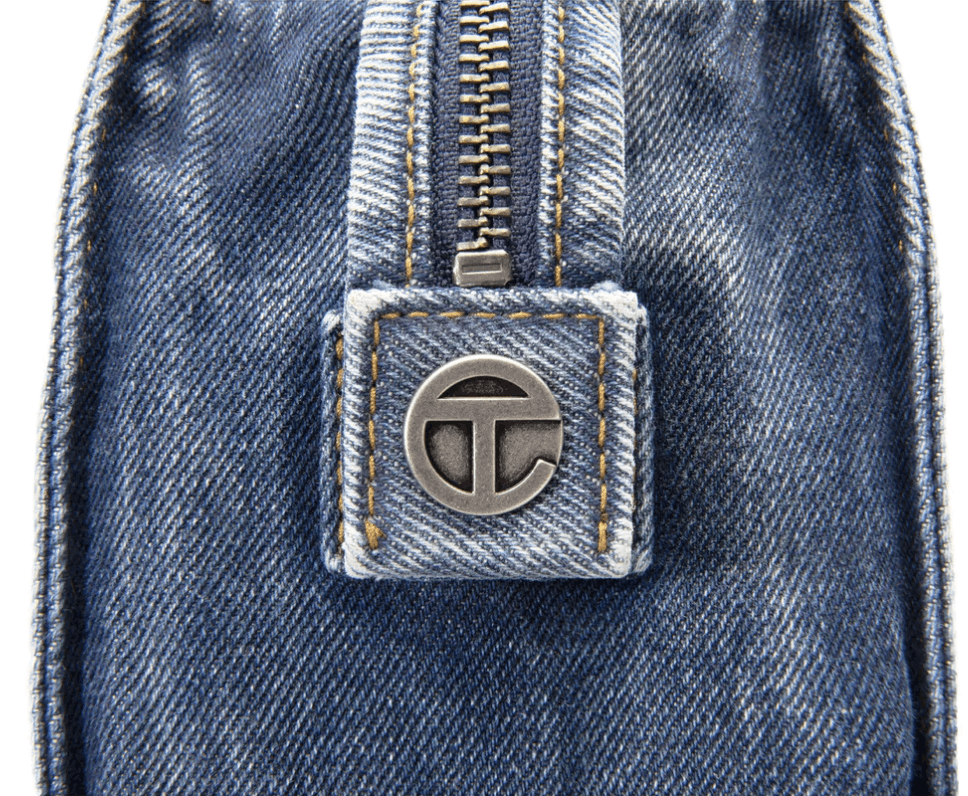 Telfar Medium Denim Shopper - Blue Size ONE SIZE - 9 Thumbnail