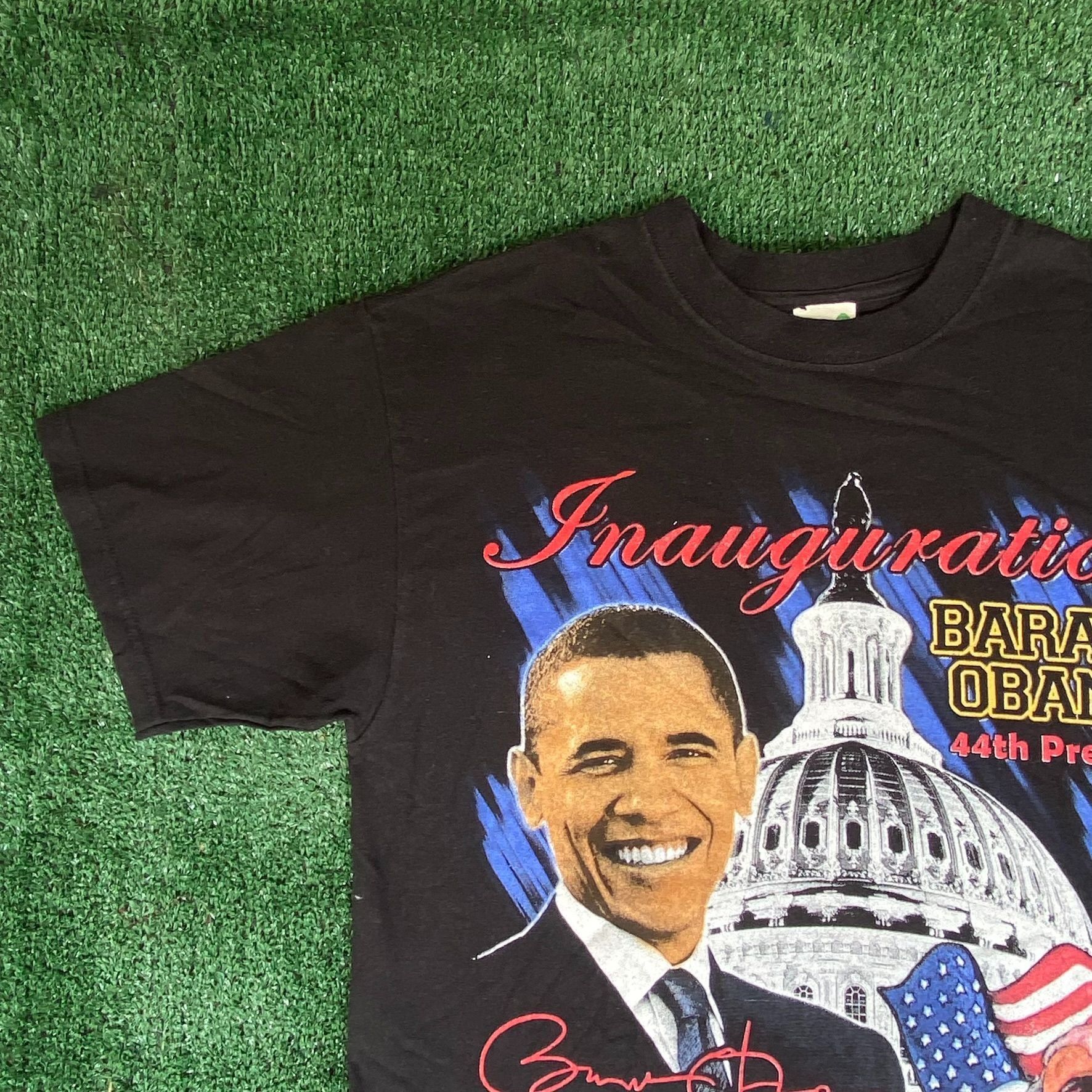 Anvil Vintage Y2K Barack Obama Shirt Inauguration USA President Te Size US L / EU 52-54 / 3 - 2 Thumbnail