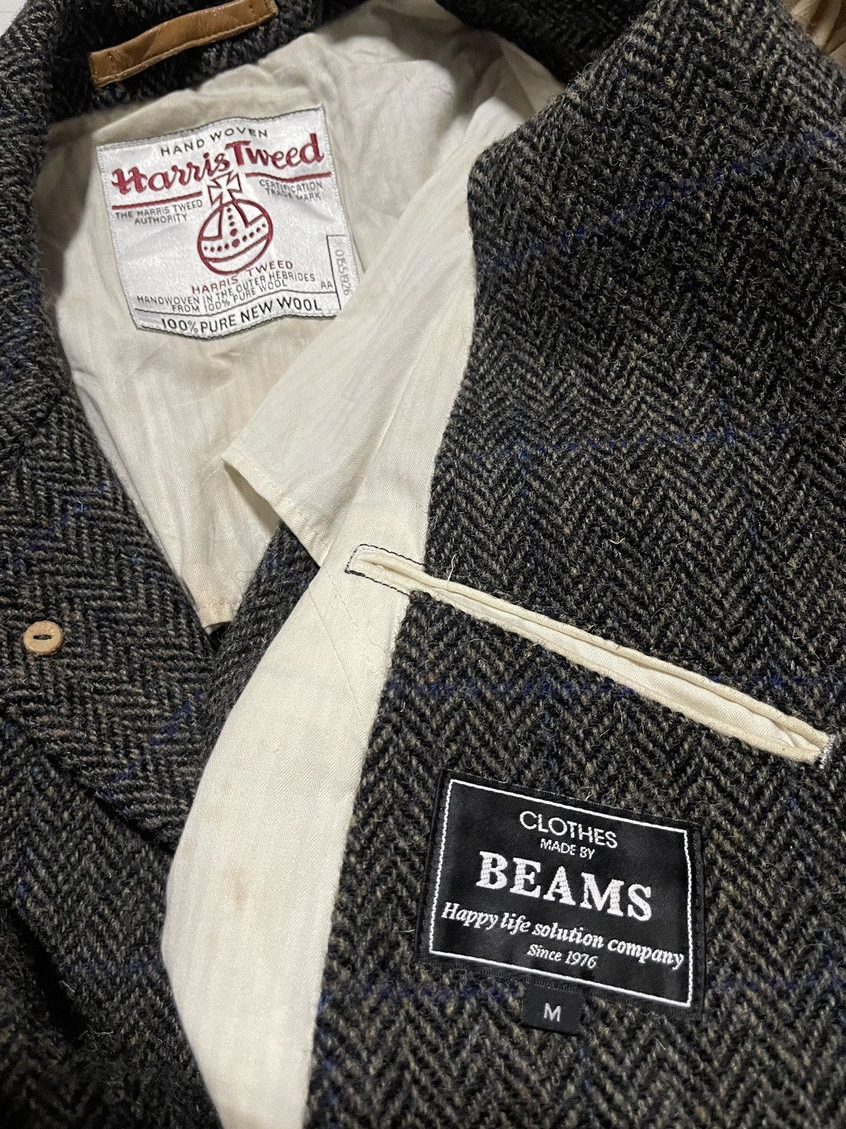 Beams Plus × Harris Tweed Exclusive Vintage BEAMS x HARRIS TWEED CHARCOAL HERRINGBONE Size US M / EU 48-50 / 2 - 4 Thumbnail