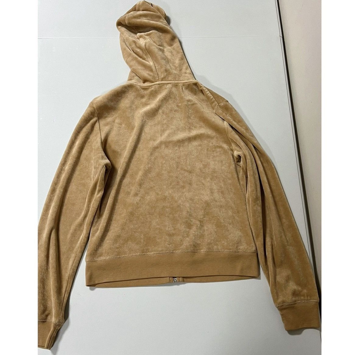 Il Bisonte Bisou Tan Beige Velour Sweatshirt Hoodie Outerwear Size S 🤎✨ Size S / US 4 / IT 40 - 5 Thumbnail