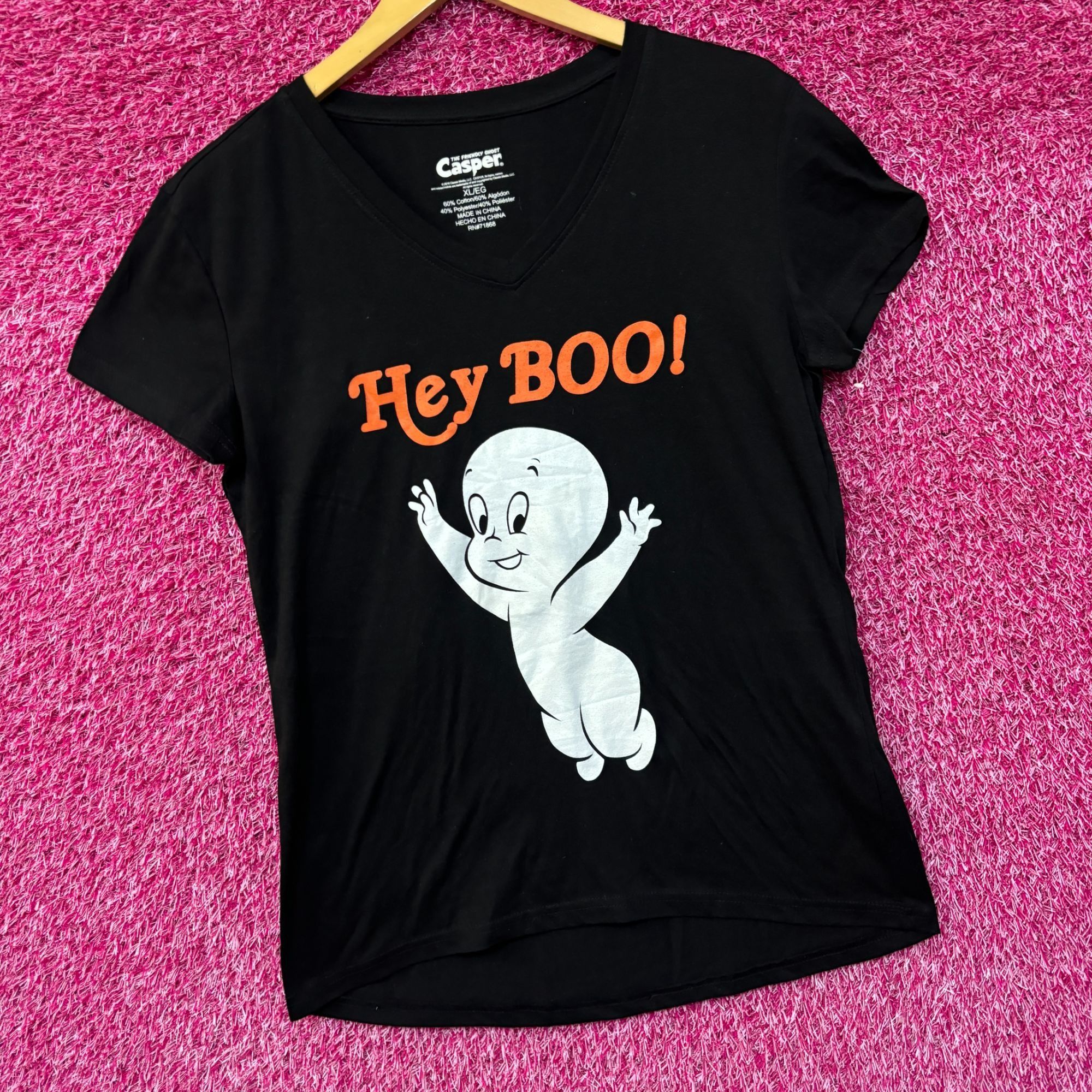 Other Friendly Ghost Casper Women’s v neck Tshirt size XL Size US XL / EU 56 / 4 - 3 Thumbnail