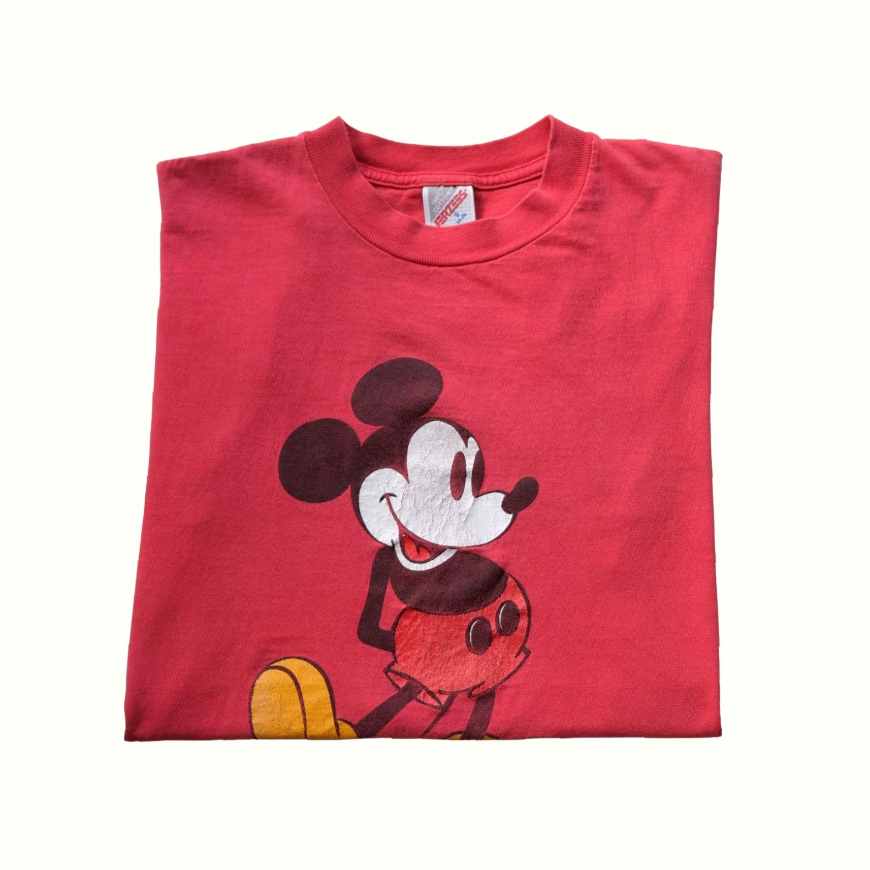 Disney VINTAGE Disney Mickey T-Shirt 90s 80s Red Graphic Cartoon Sz S Men Shirt Cap Sleeve Crew Neck JT Size US S / EU 44-46 / 1 - 2 Thumbnail