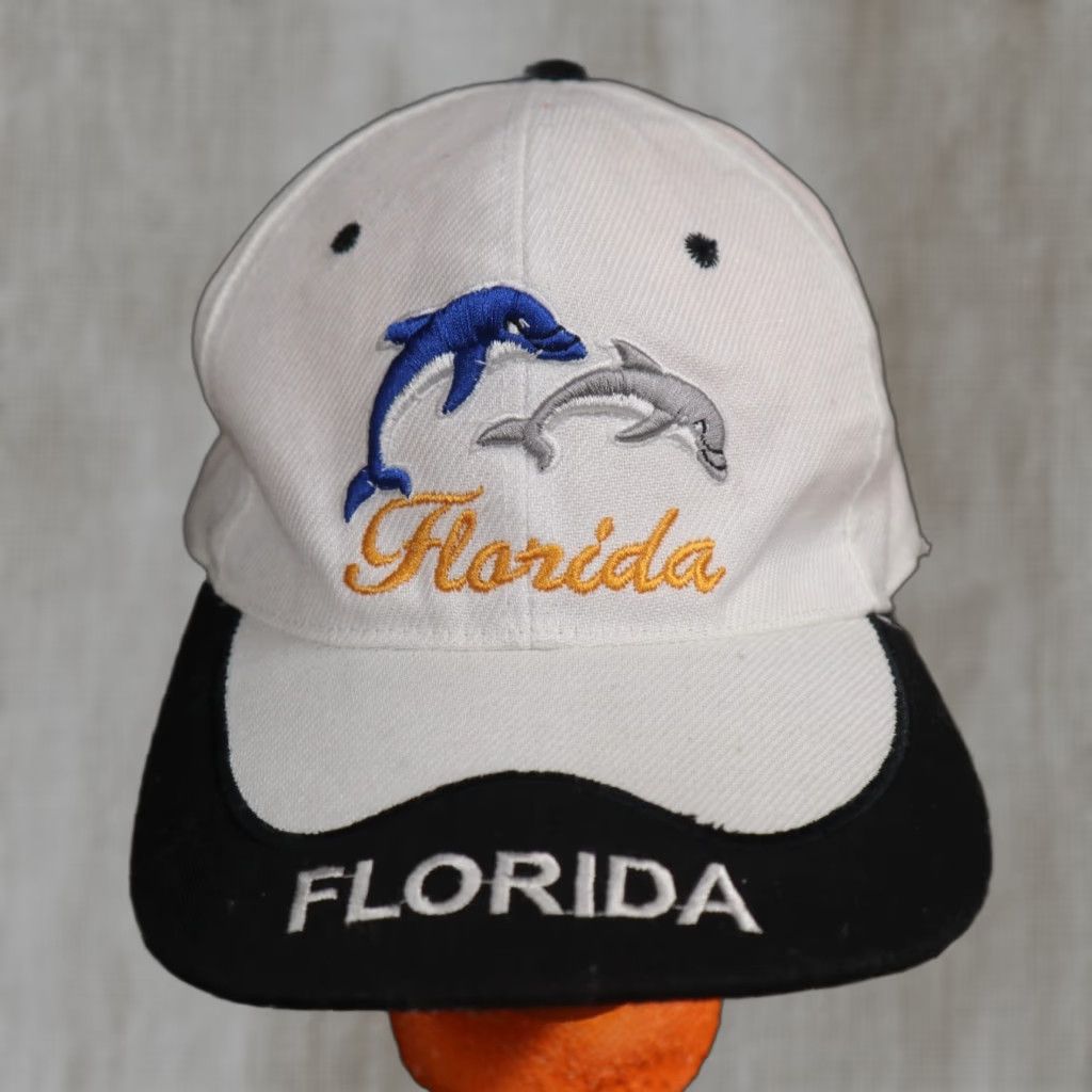 Vintage Hat Baseball Cap Unisex Adult One Size White Adjustable Embroidered Florida Size ONE SIZE - 1 Thumbnail