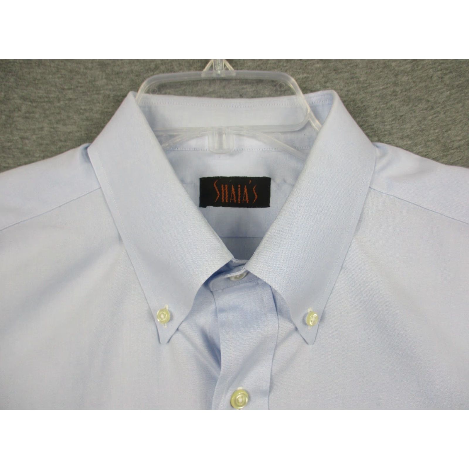 Vintage SHAIA'S Dress Shirt Men’s 16-32 Blue Classic Fit Made in USA Shirt Vintage Men’s Regular Small? Size 46R - 2 Thumbnail