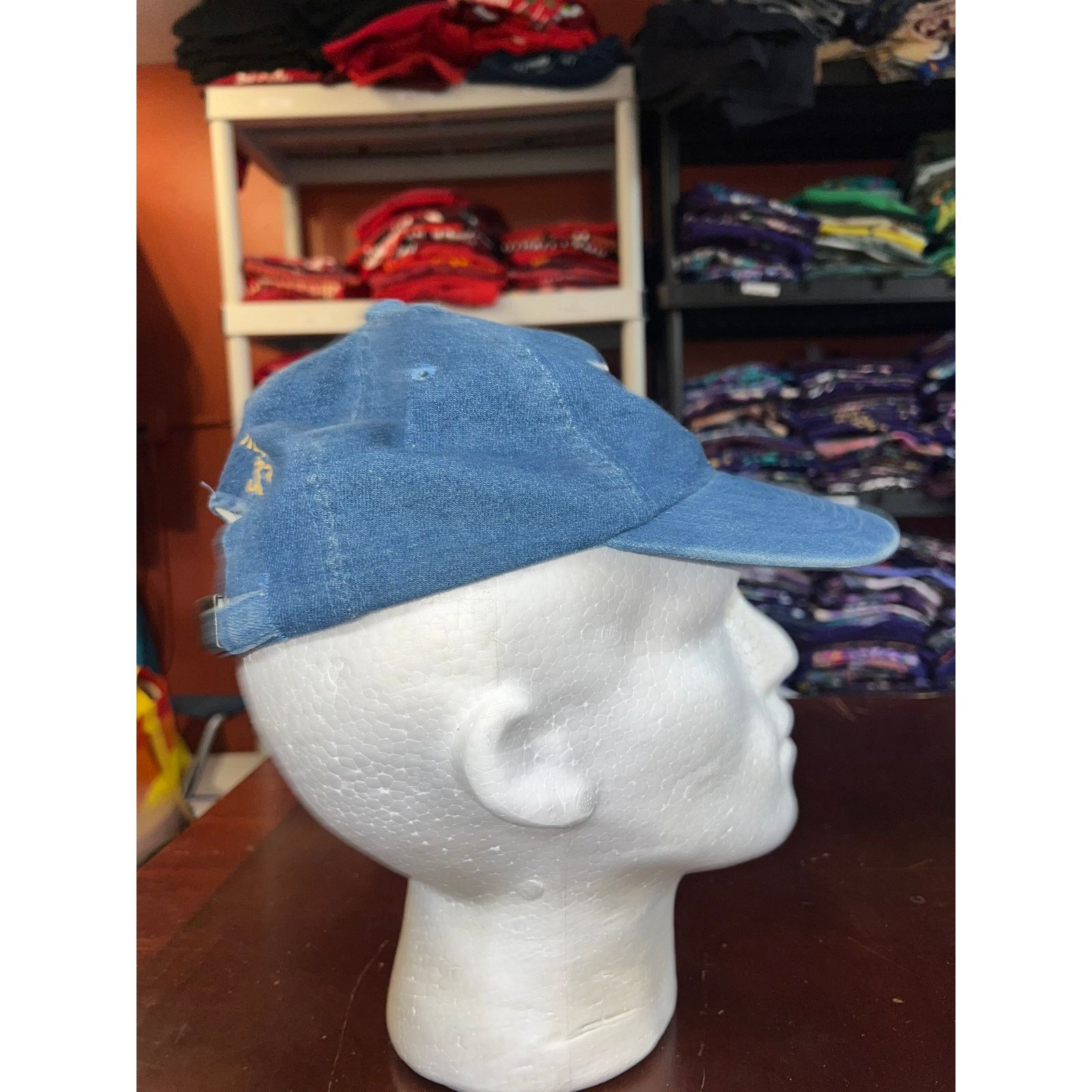 Vintage Vintage Washington Hat Basketball Blue Denim Cap Headwear OS Size ONE SIZE - 5 Thumbnail