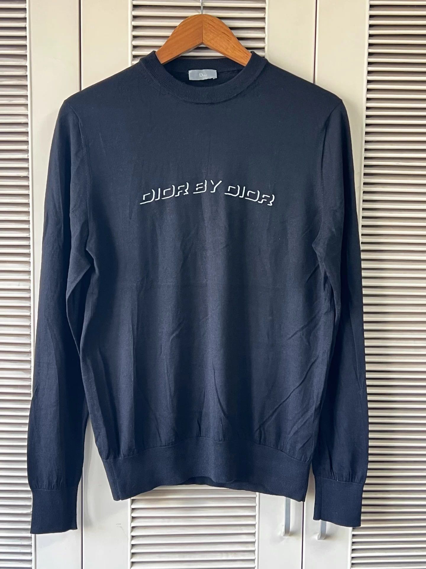 Dior Dior Black Long-Sleeve DIOR BY DIOR Logo Sweater S Size US S / EU 44-46 / 1 - 1 Thumbnail