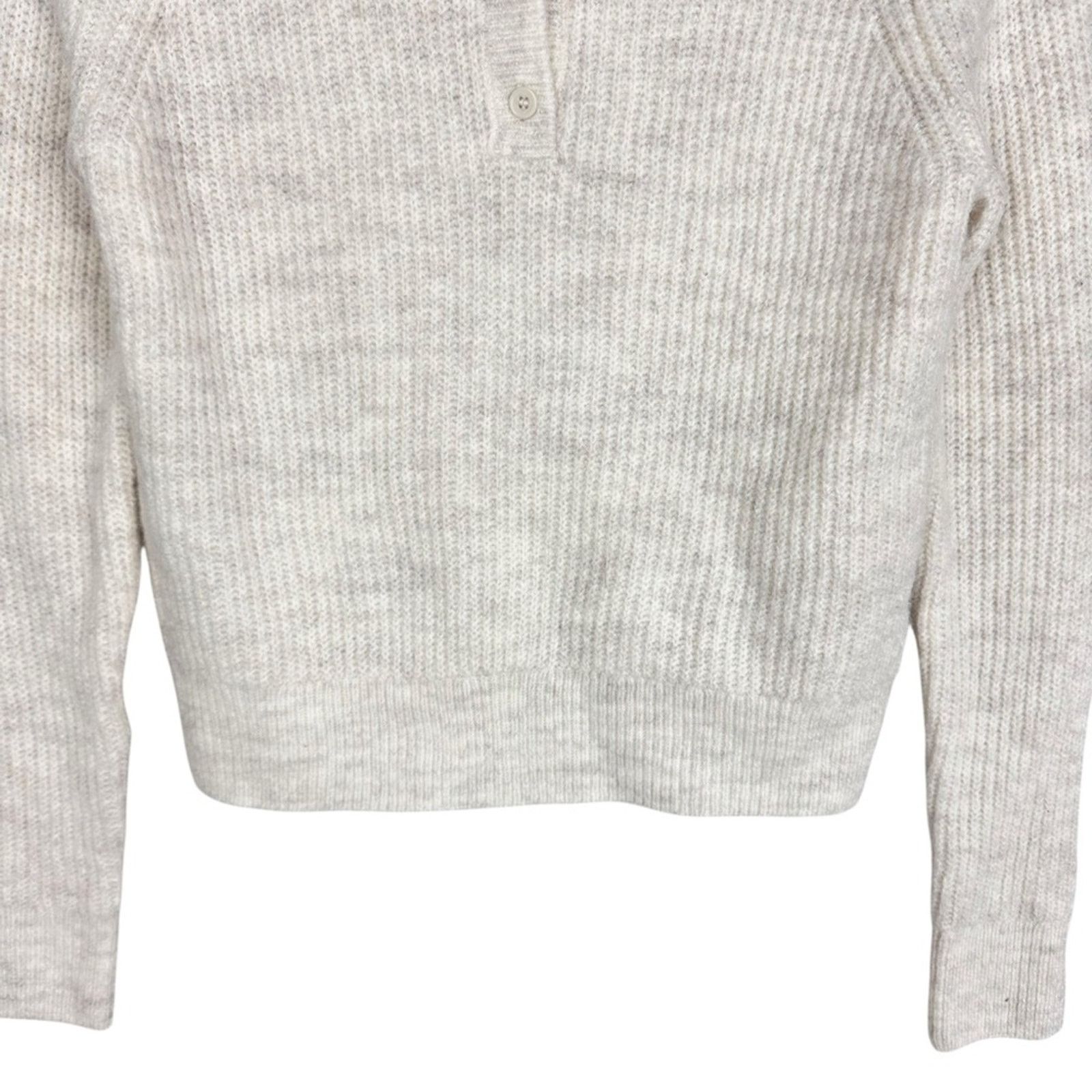 Other Sophie Rue Heathered Ivory Knit Henley Pullover Sweater XS Size XS / US 0-2 / IT 36-38 - 5 Thumbnail