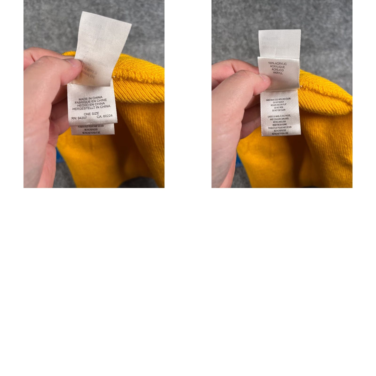 Vintage CAT Beanie Adult One Size Yellow Knit Acrylic Logo Workwear Size ONE SIZE - 8 Thumbnail