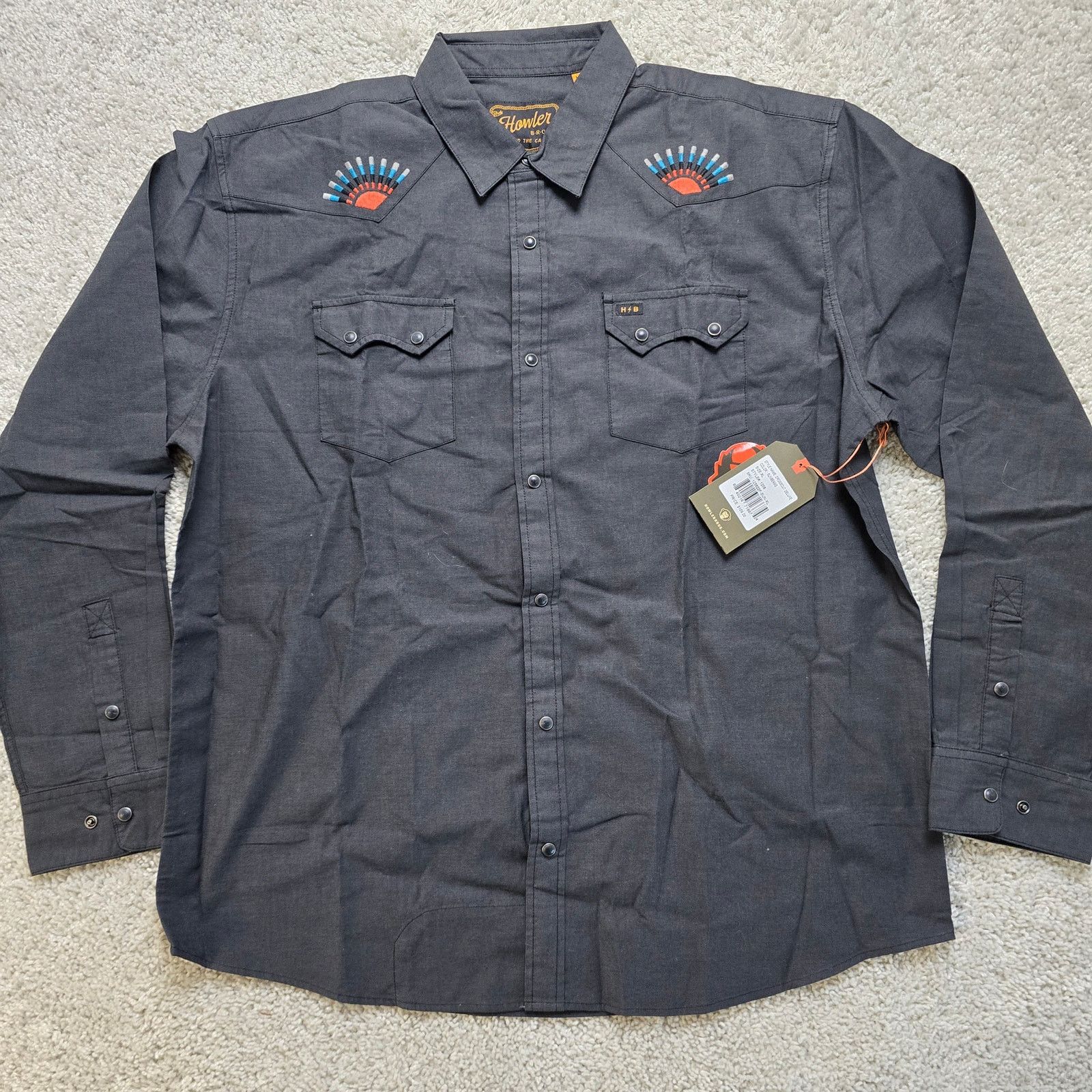 Howler Brothers Howler Bros Cowboy Shirt Men's Gaucho Deluxe Snap Rodeo XL Size US XL / EU 56 / 4 - 2 Thumbnail
