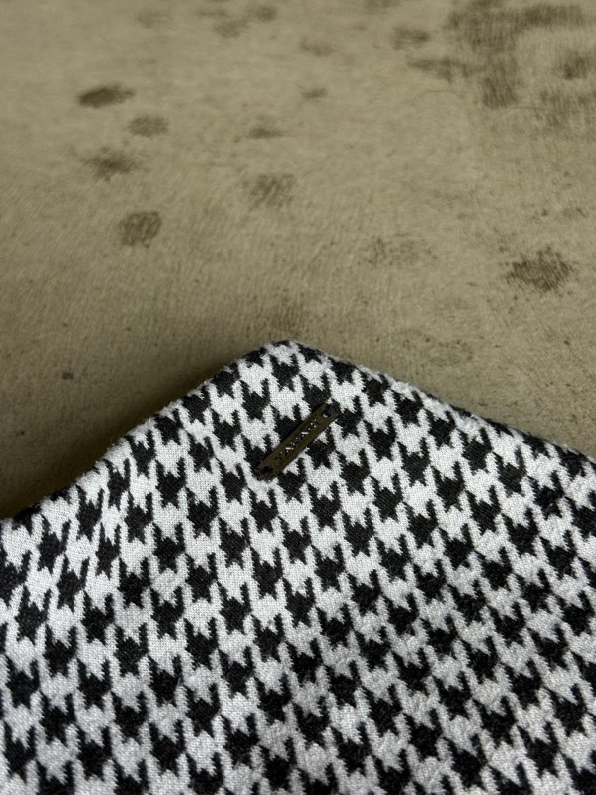 Elie Tahari Tahari / Houndstooth Cropped Stretch Pants / Black White Size 36" / US 14 / IT 50 - 7 Thumbnail