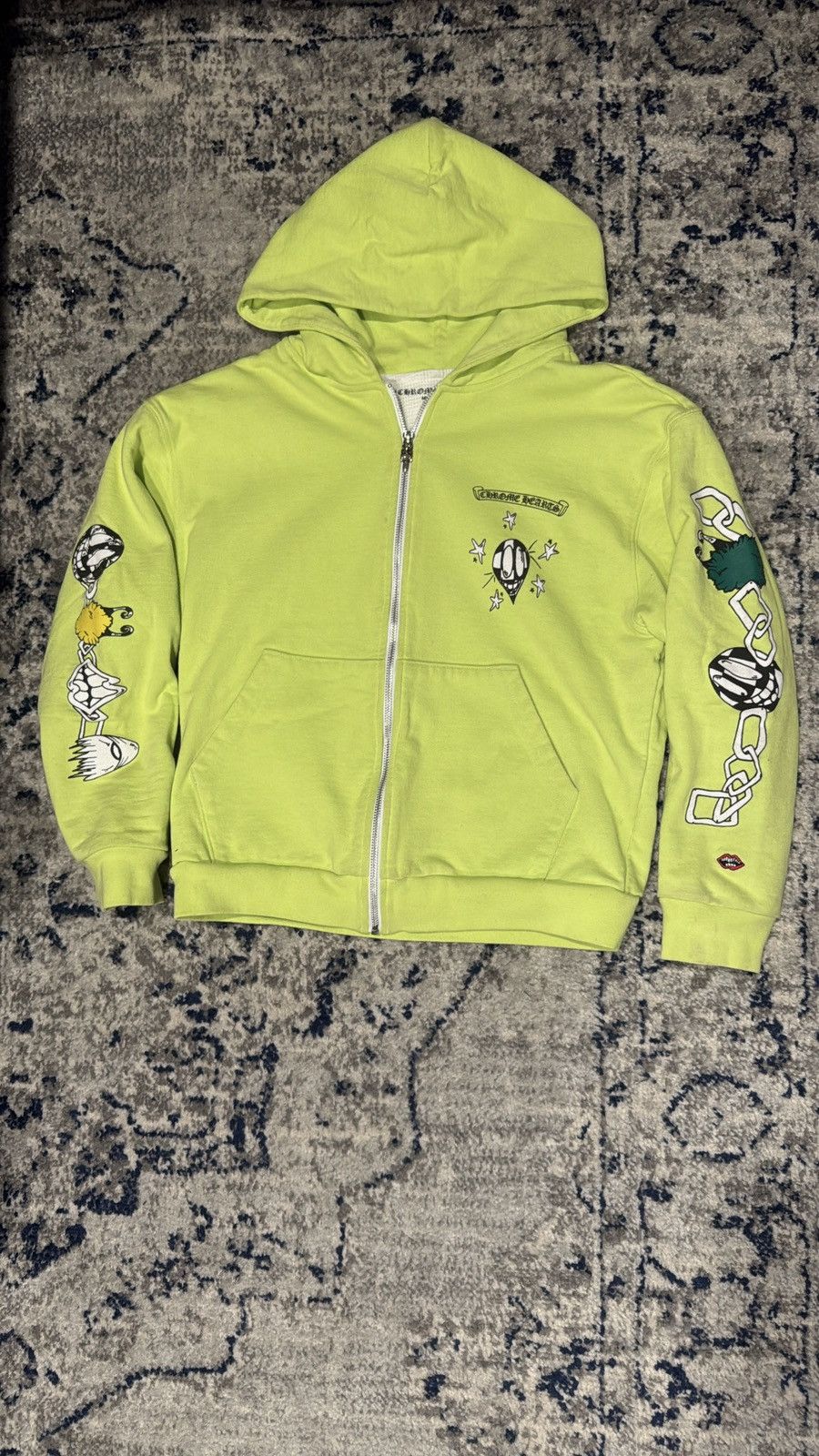 【Chrome Hearts】Matty Boy Caution Thermal Zip Up Hoodie Chrome Hearts Matty Boy Caution Thermal Zip Up Hoodie Camo
