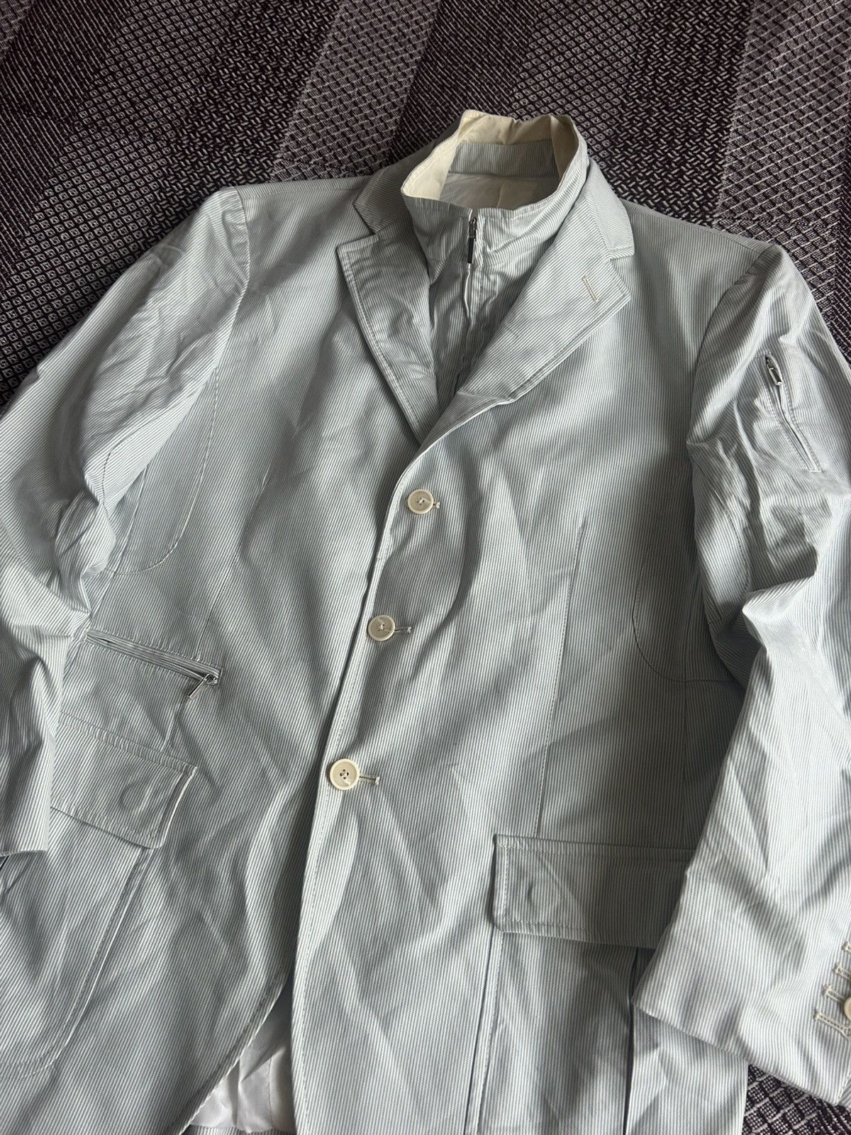 Pal Zileri Vintage Pal Zileri Concept Striped Suit Jacket Size 42R Size 42R - 4 Thumbnail