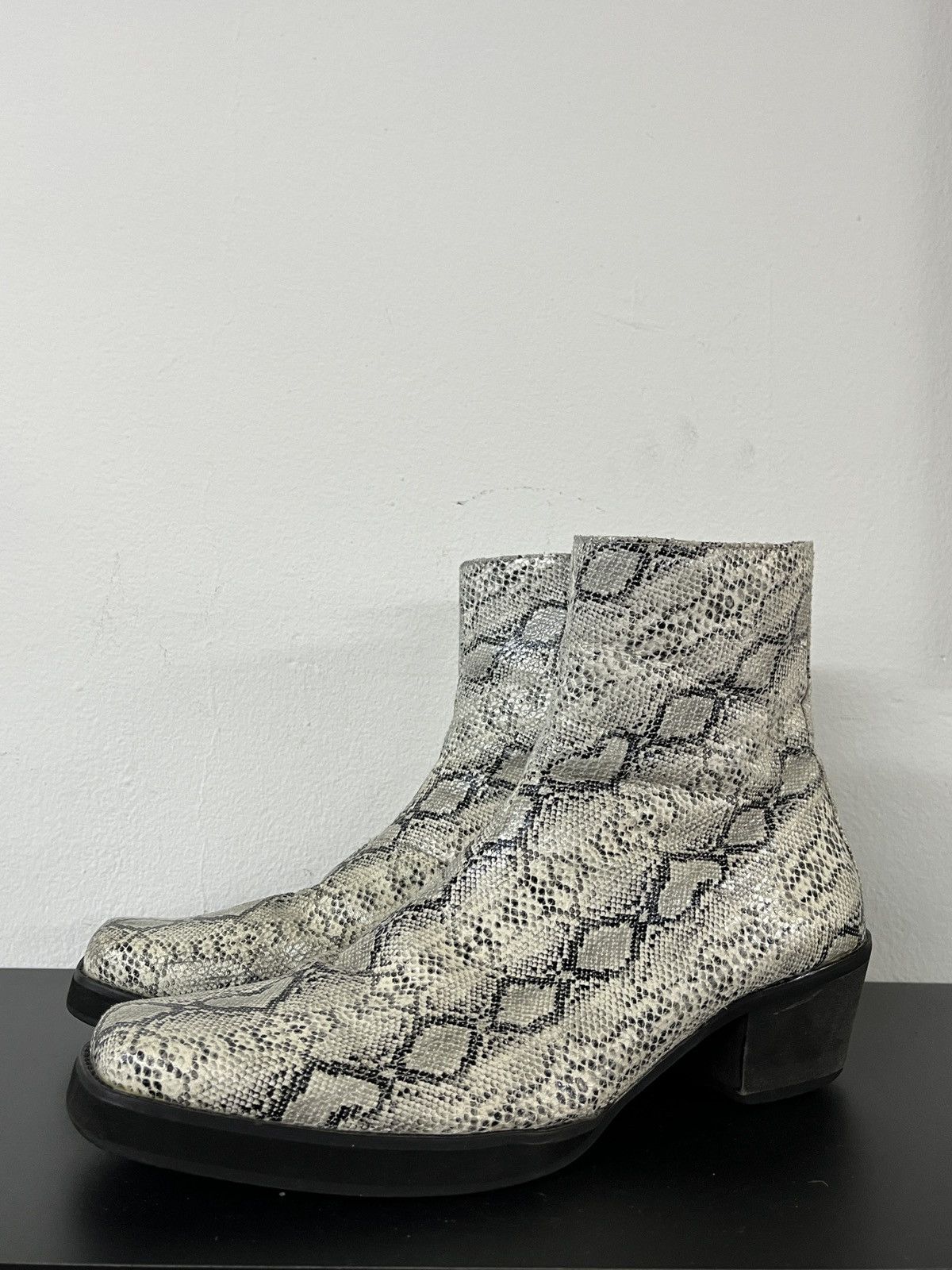 KMRii Snakeskin Chelsea Zipper Boots Inspired by Saint Laurent Size US 8 / EU 41 - 16 Thumbnail