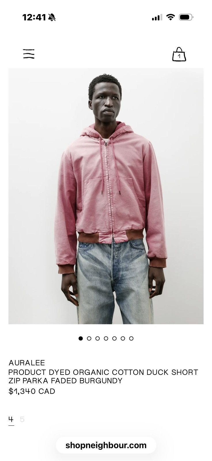 Auralee Double Face Check Zip Blouson | Grailed