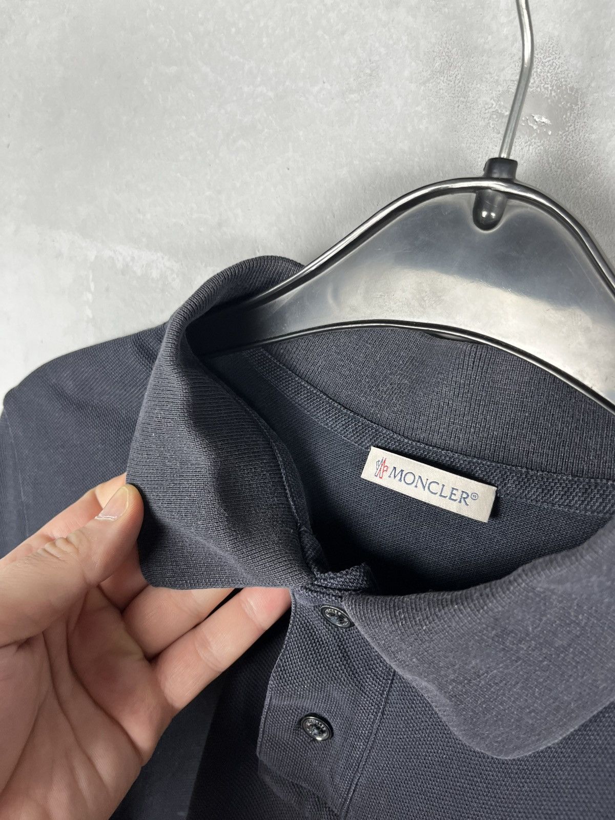 Moncler Moncler Reflective Stripe Navy Polo Tee Size US M / EU 48-50 / 2 - 5 Thumbnail