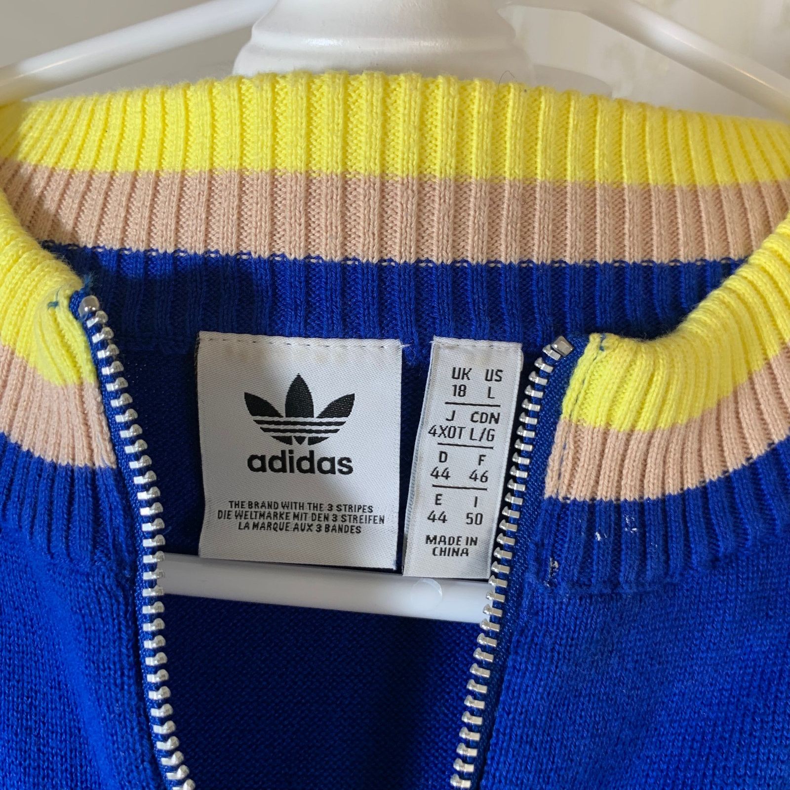 Adidas Adidas Women's Retro Knit Quarter Zip Sweater Top Size L Size L / US 10 / IT 46 - 3 Thumbnail